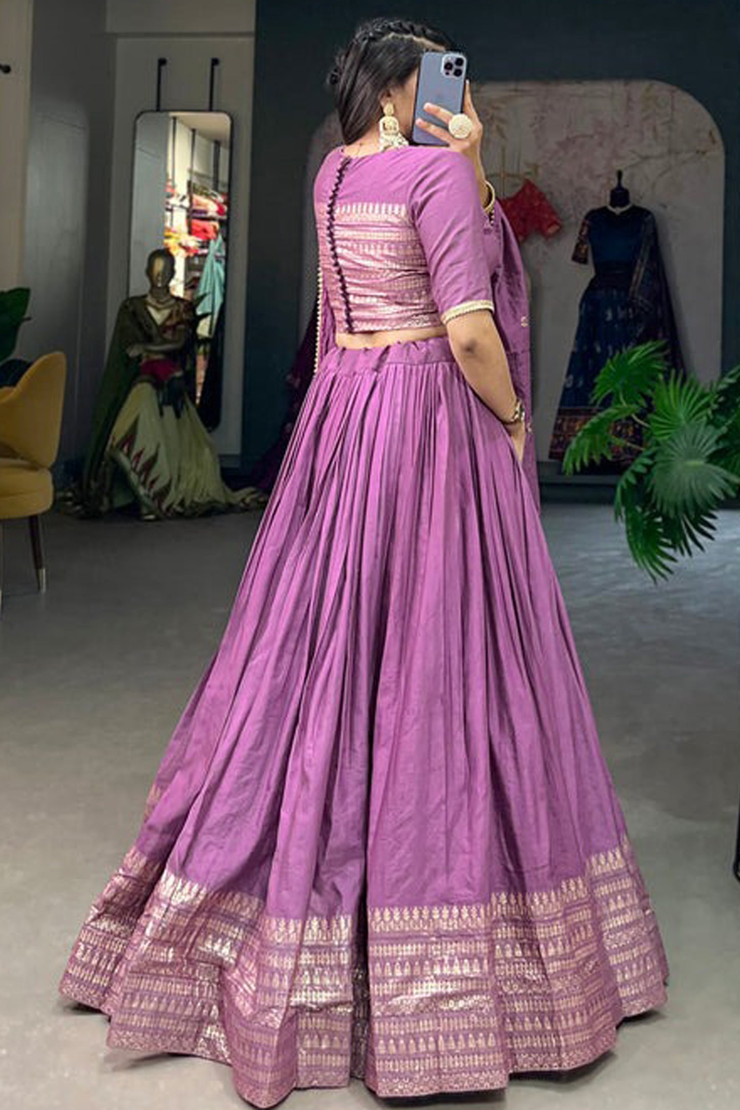 "Lehengas for Indian baby showers in the U.S."