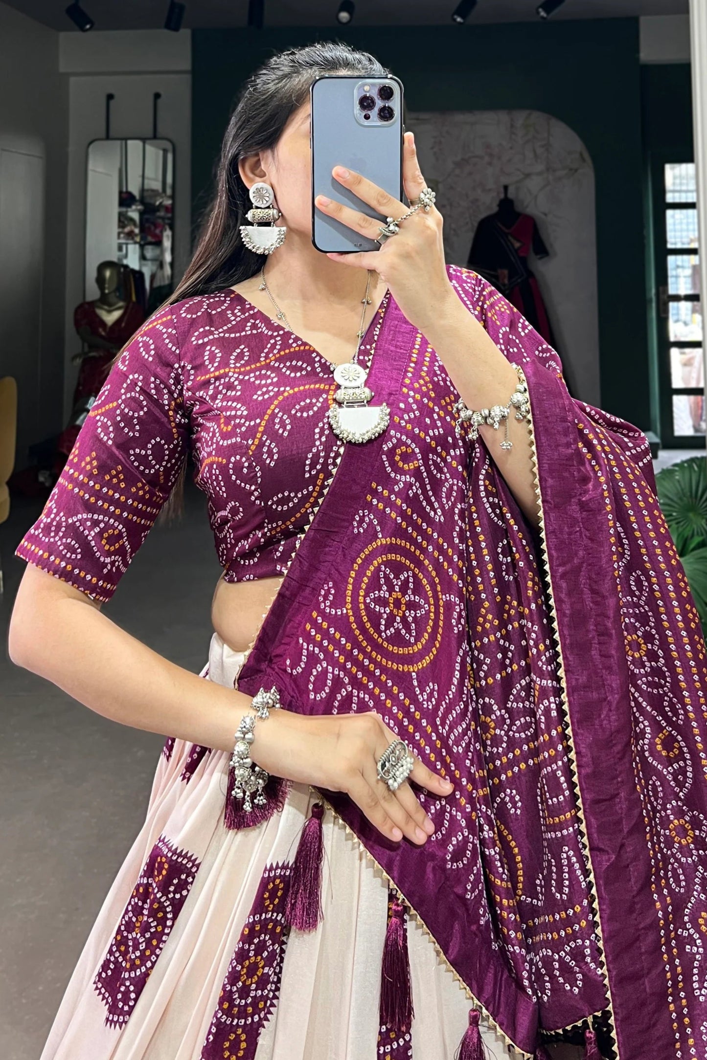 "Ethnic wear made for American desi events."
