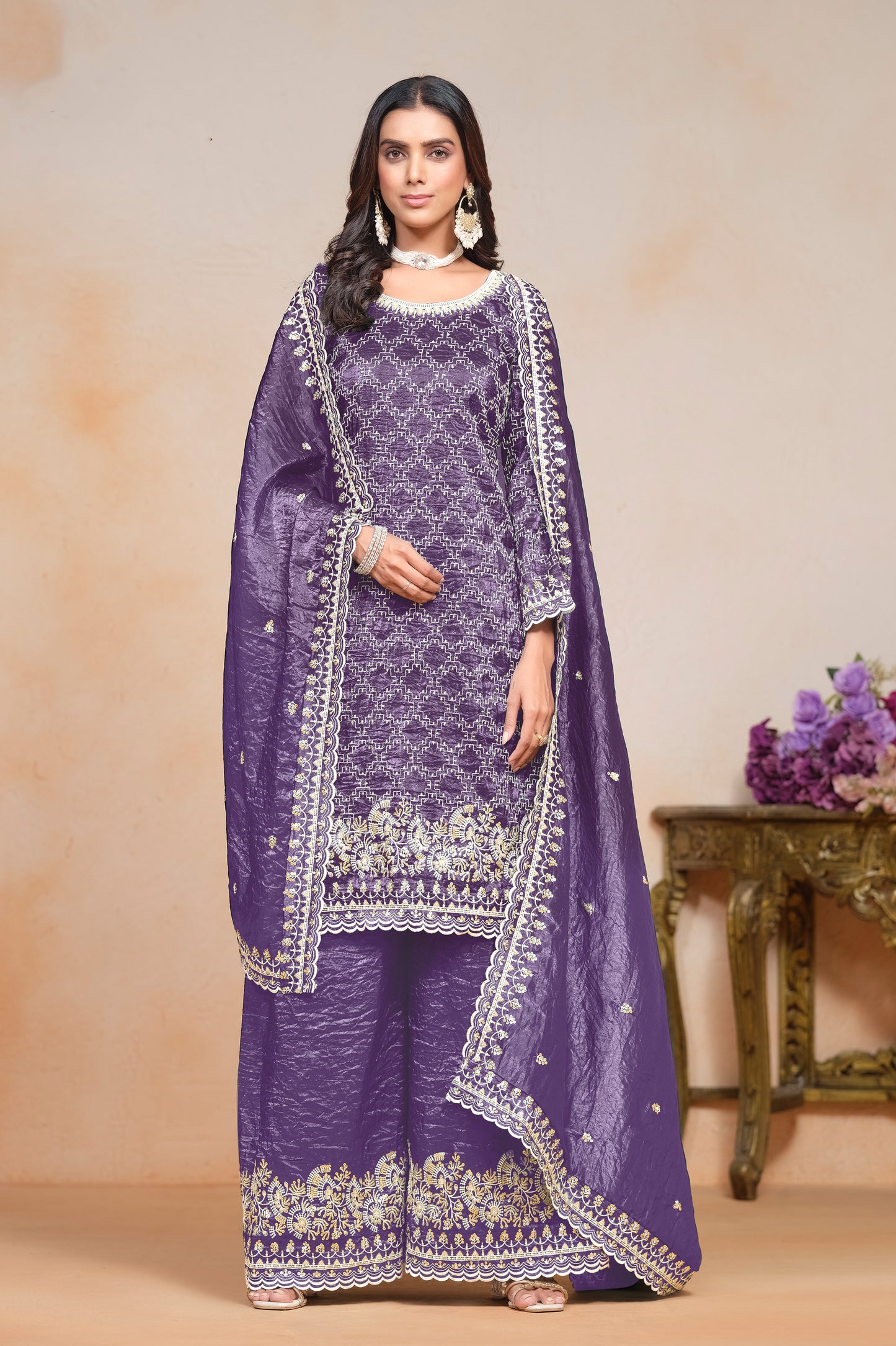 Designer Women's Wear Salwar Kameez Palazzo Suit