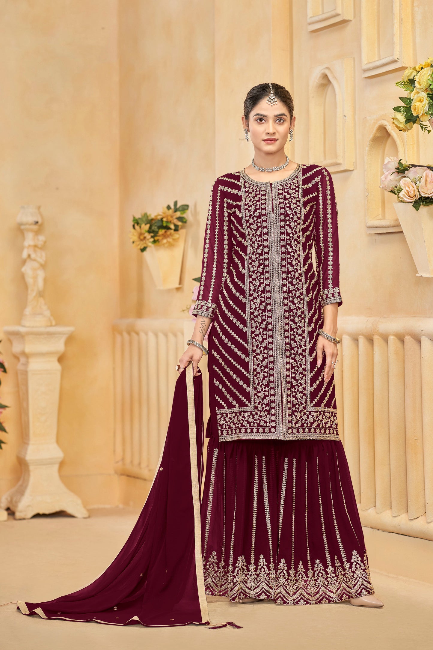Buy Pakistani Sharara outfit stitched for USA delivery