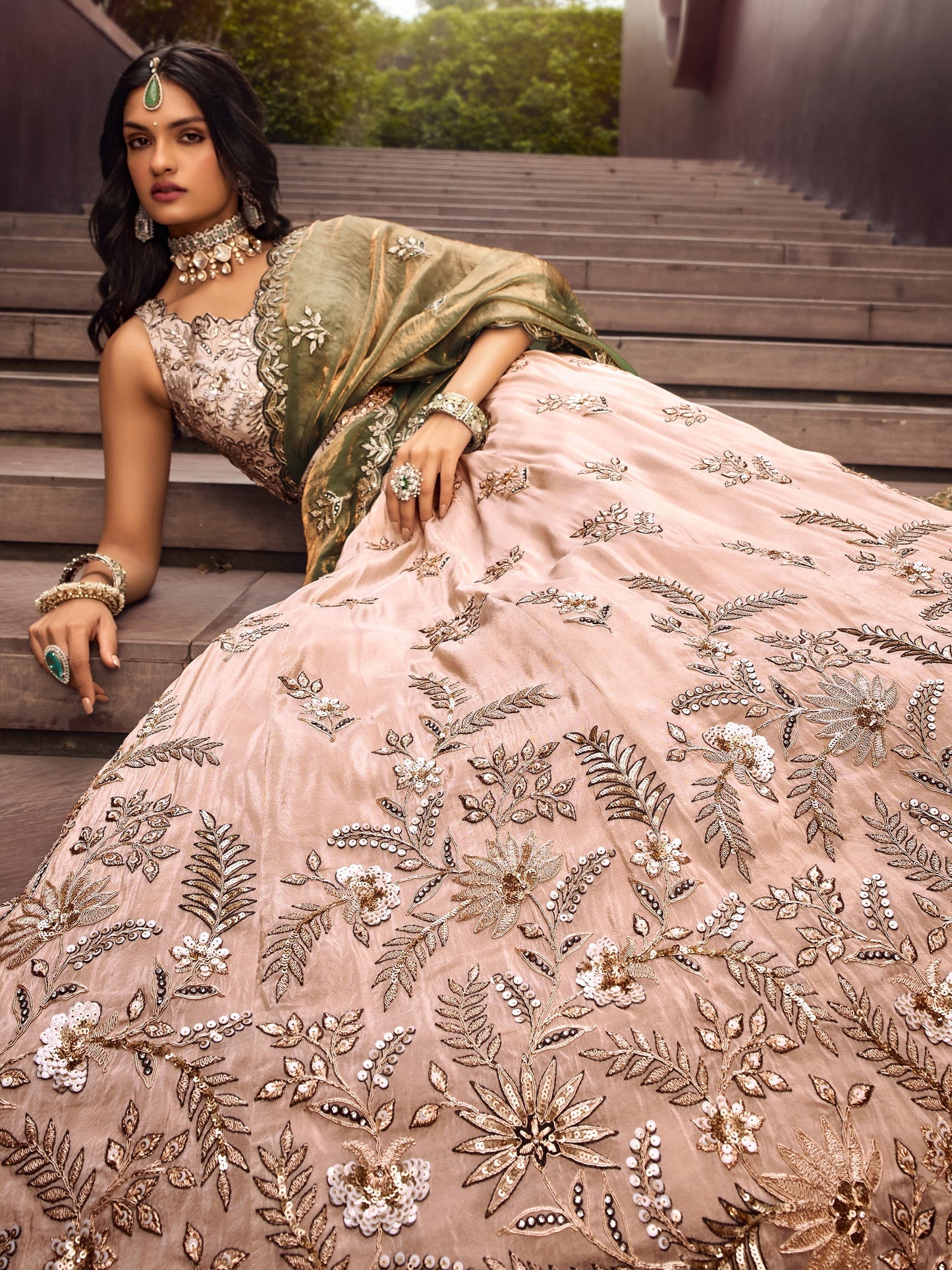 "Traditional lehengas for modern Indian Americans."