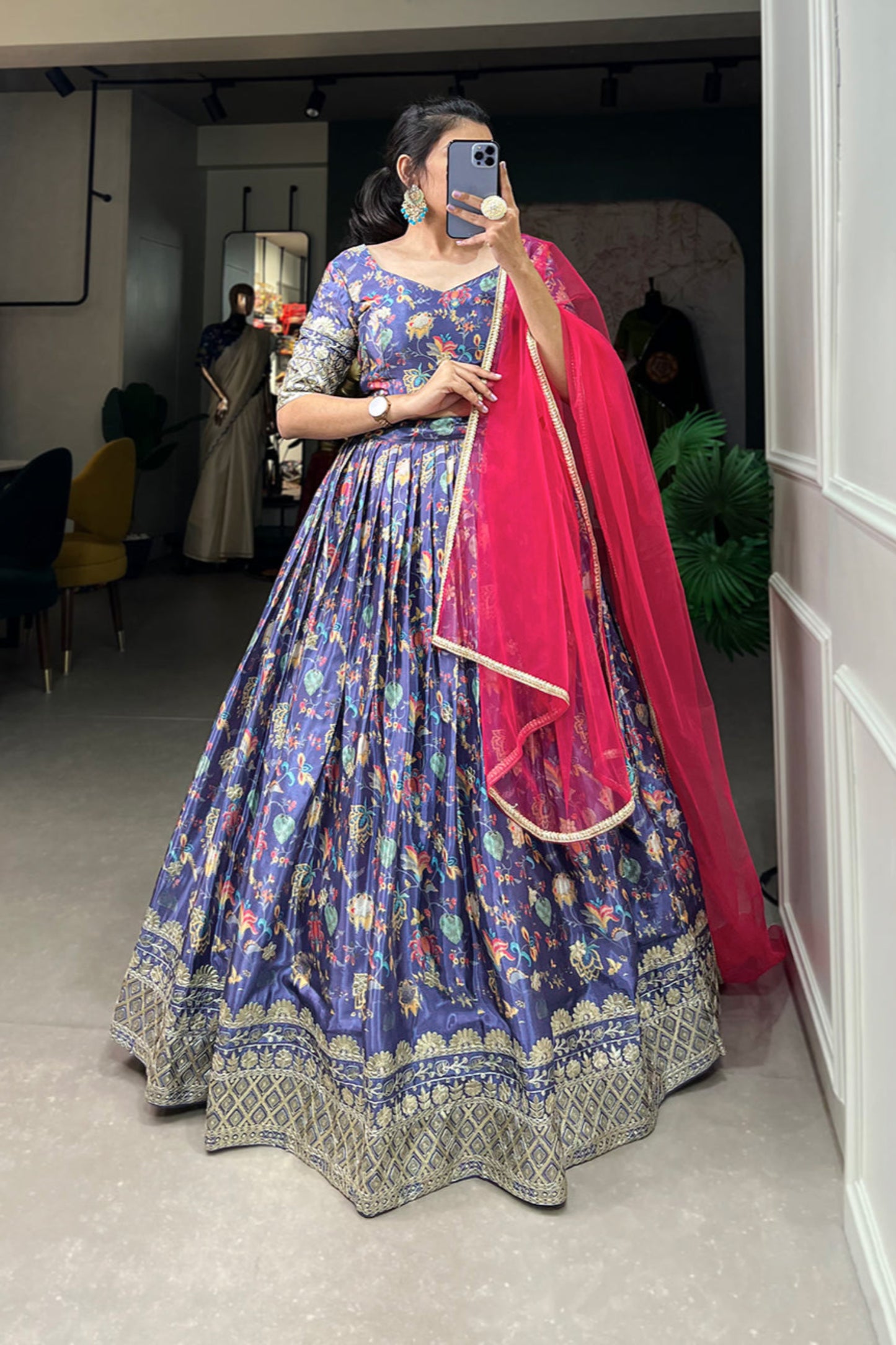 purple lehenga,plus size available,Comfort Fit,Premium Fabric,Express Delivery.