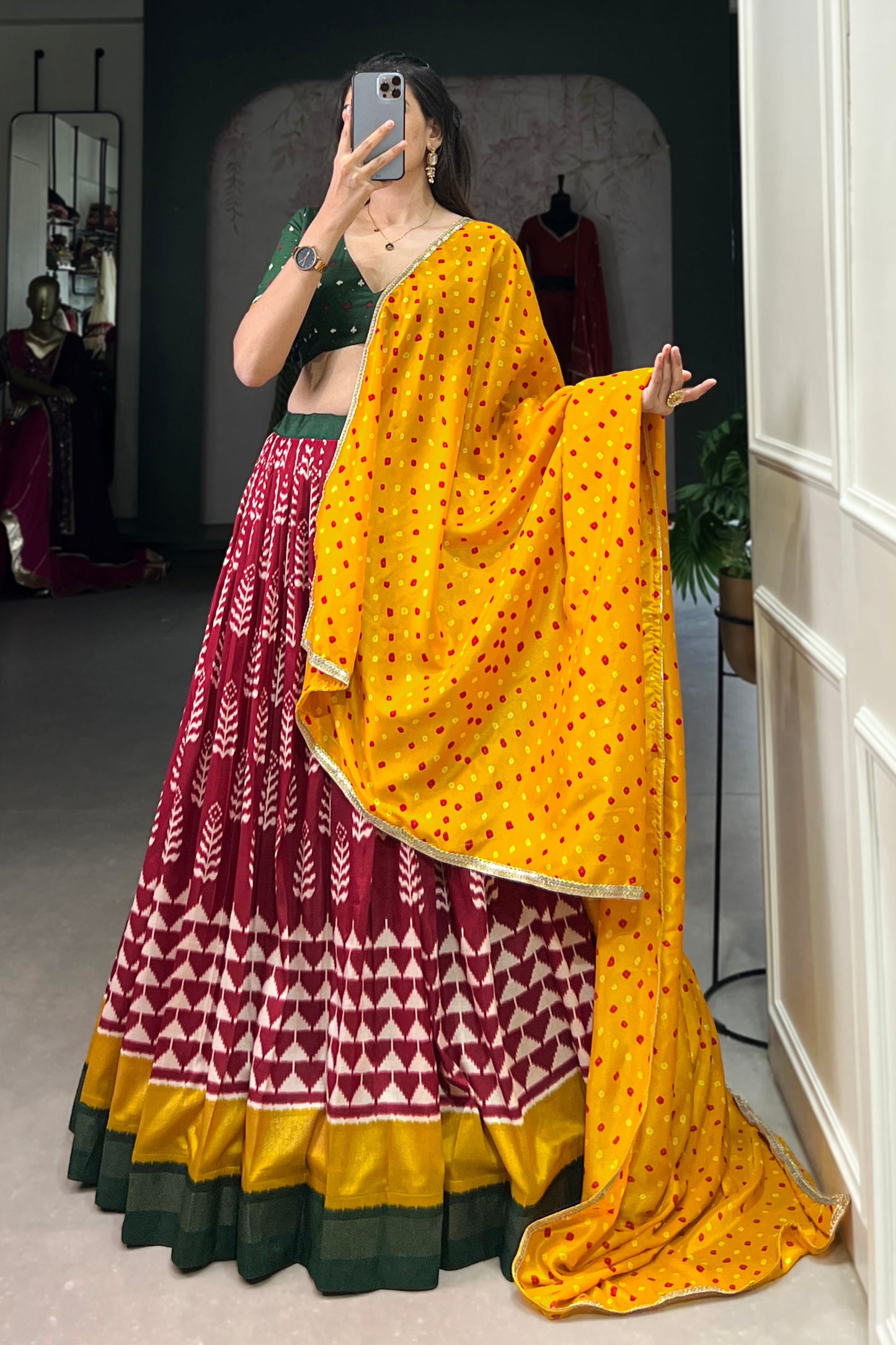 burgandy lehenga,plus size available,Comfort Fit,Premium Fabric,Express Delivery.