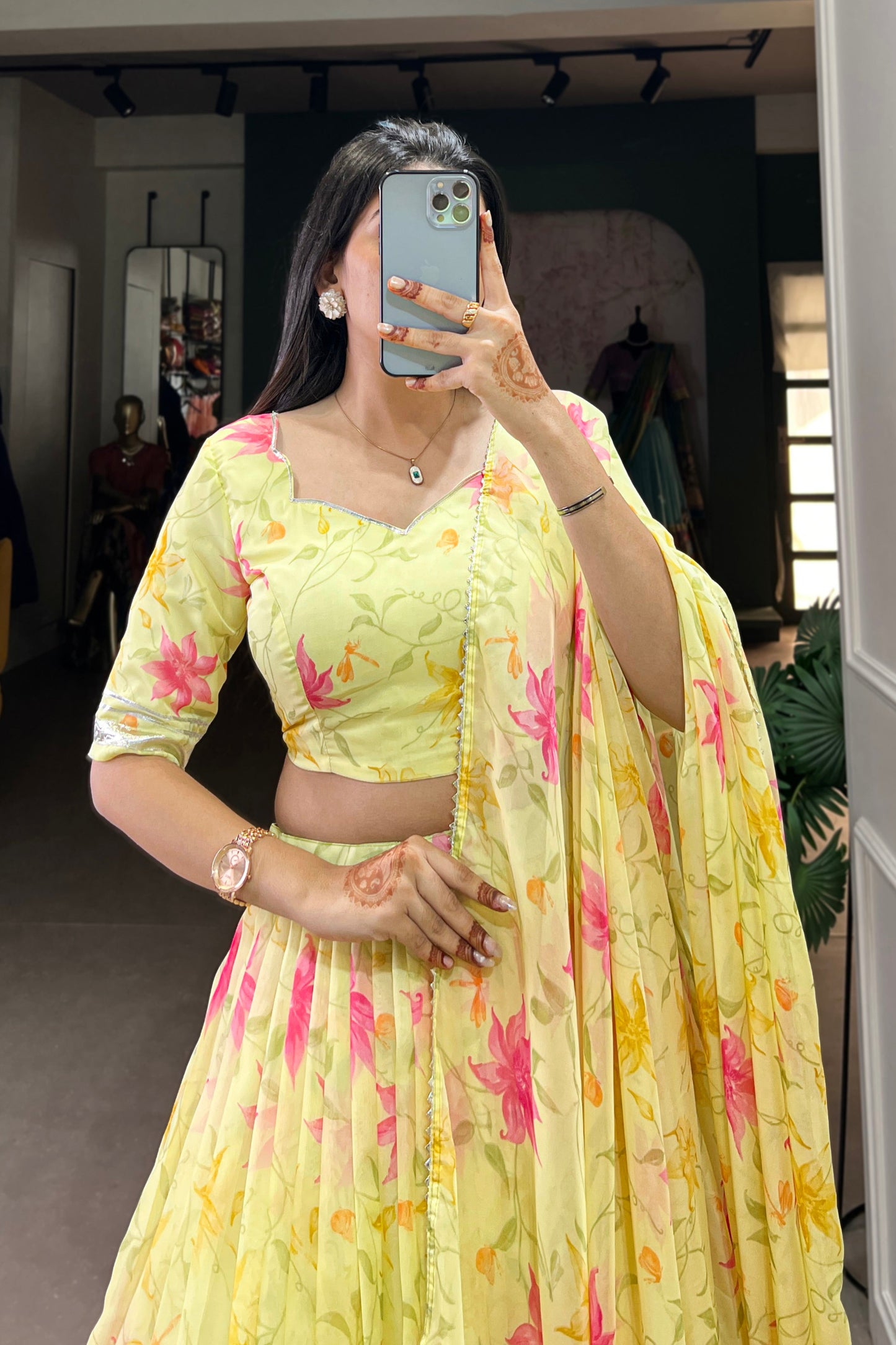 yellow lehenga,plus size available,Comfort Fit,Premium Fabric,Express Delivery.