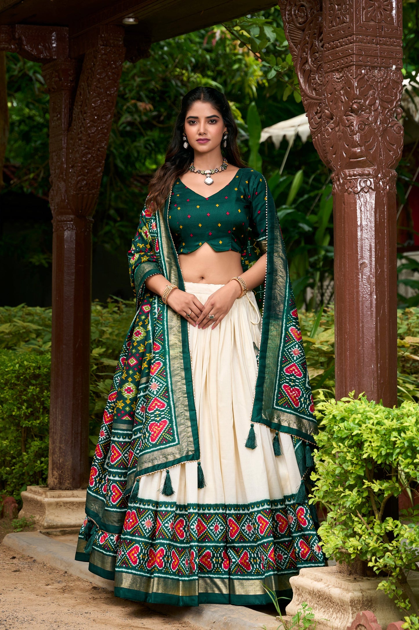 White Lehenga stands for purity and understated grace – ideal for sacred ceremonies and serene rituals.