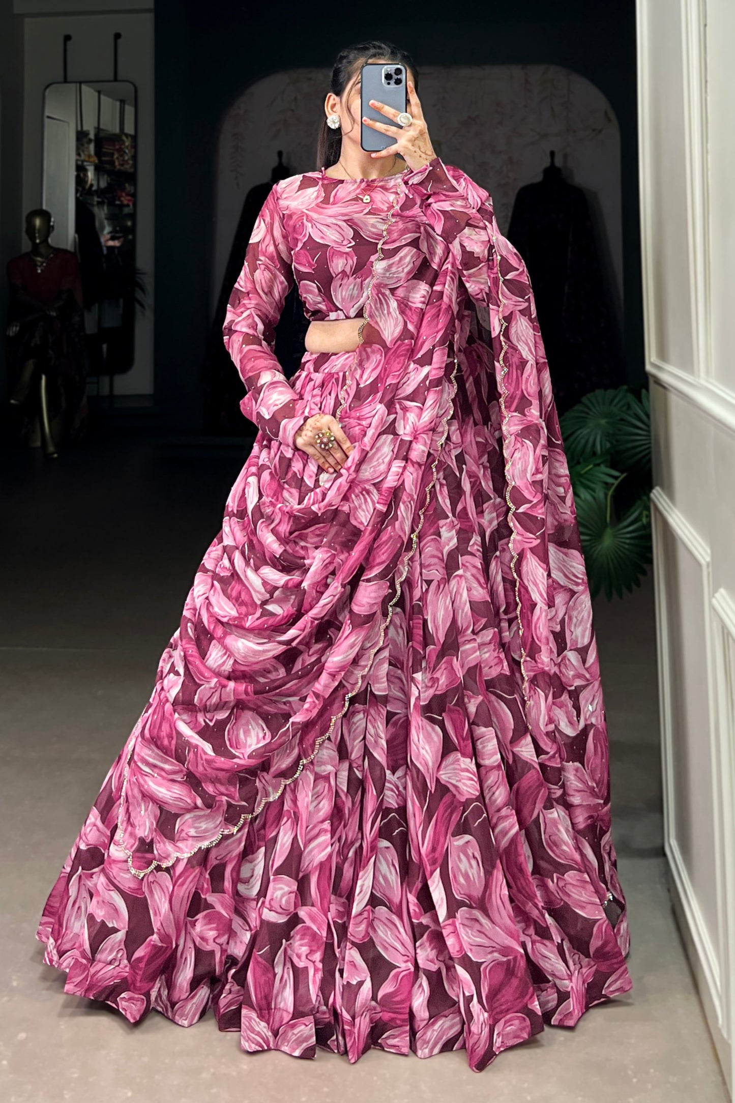 pink lehenga,plus size available,Comfort Fit,Premium Fabric,Express Delivery.