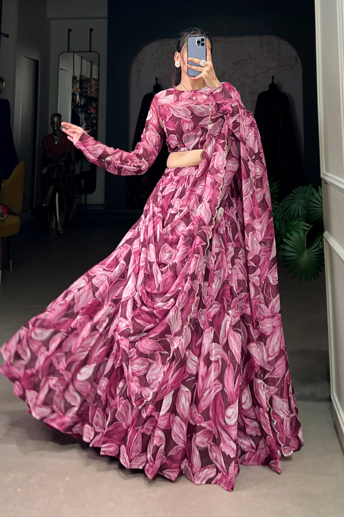 pink lehenga,plus size available,Comfort Fit,Premium Fabric,Express Delivery.