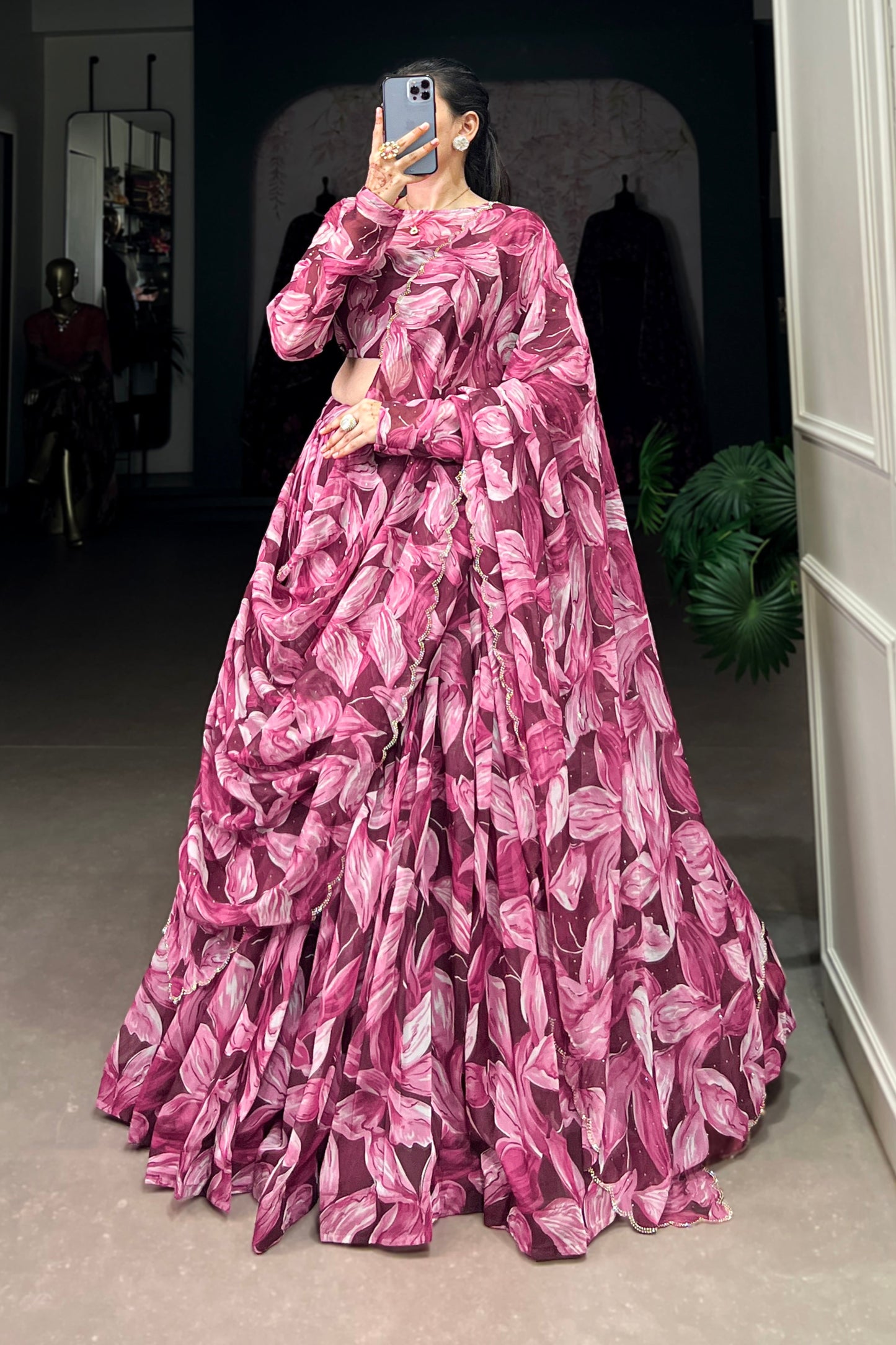 pink lehenga,plus size available,Comfort Fit,Premium Fabric,Express Delivery.