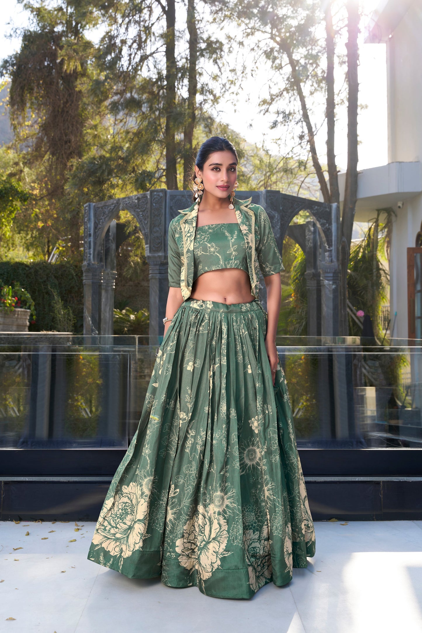 olive green lehenga,plus size available,Comfort Fit,Premium Fabric,Express Delivery.