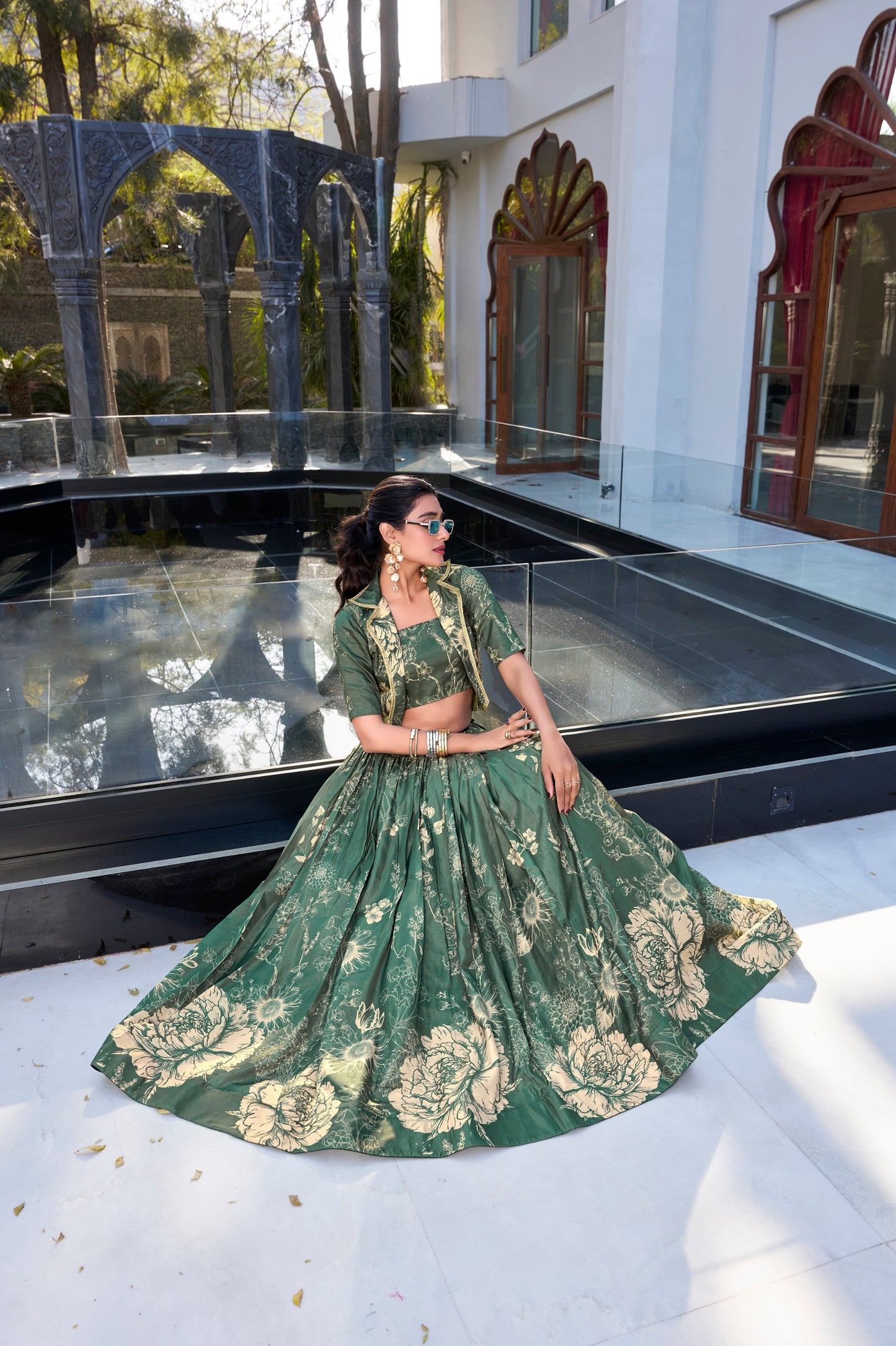 olive green lehenga,plus size available,Comfort Fit,Premium Fabric,Express Delivery.