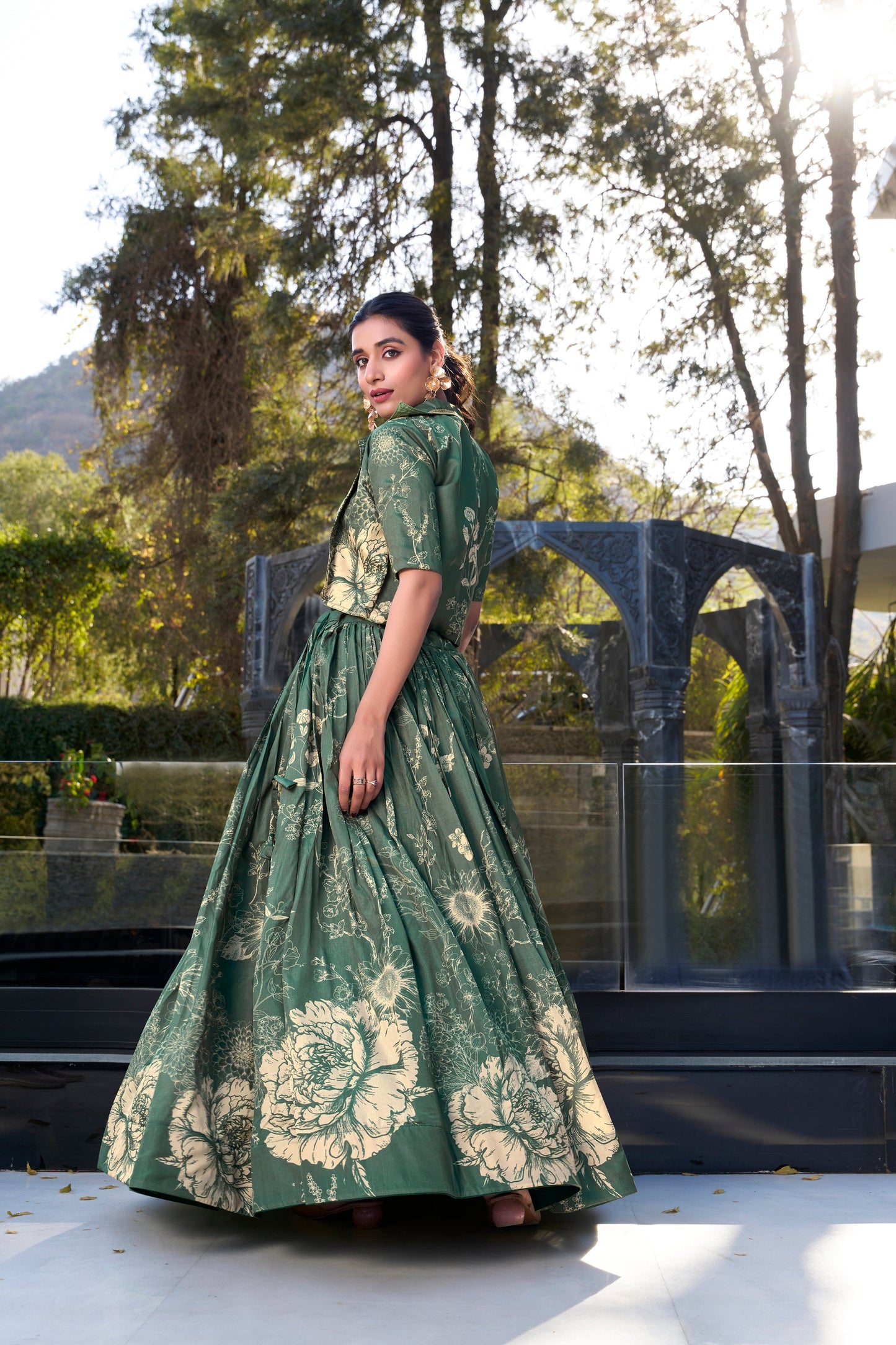 olive green lehenga,plus size available,Comfort Fit,Premium Fabric,Express Delivery.