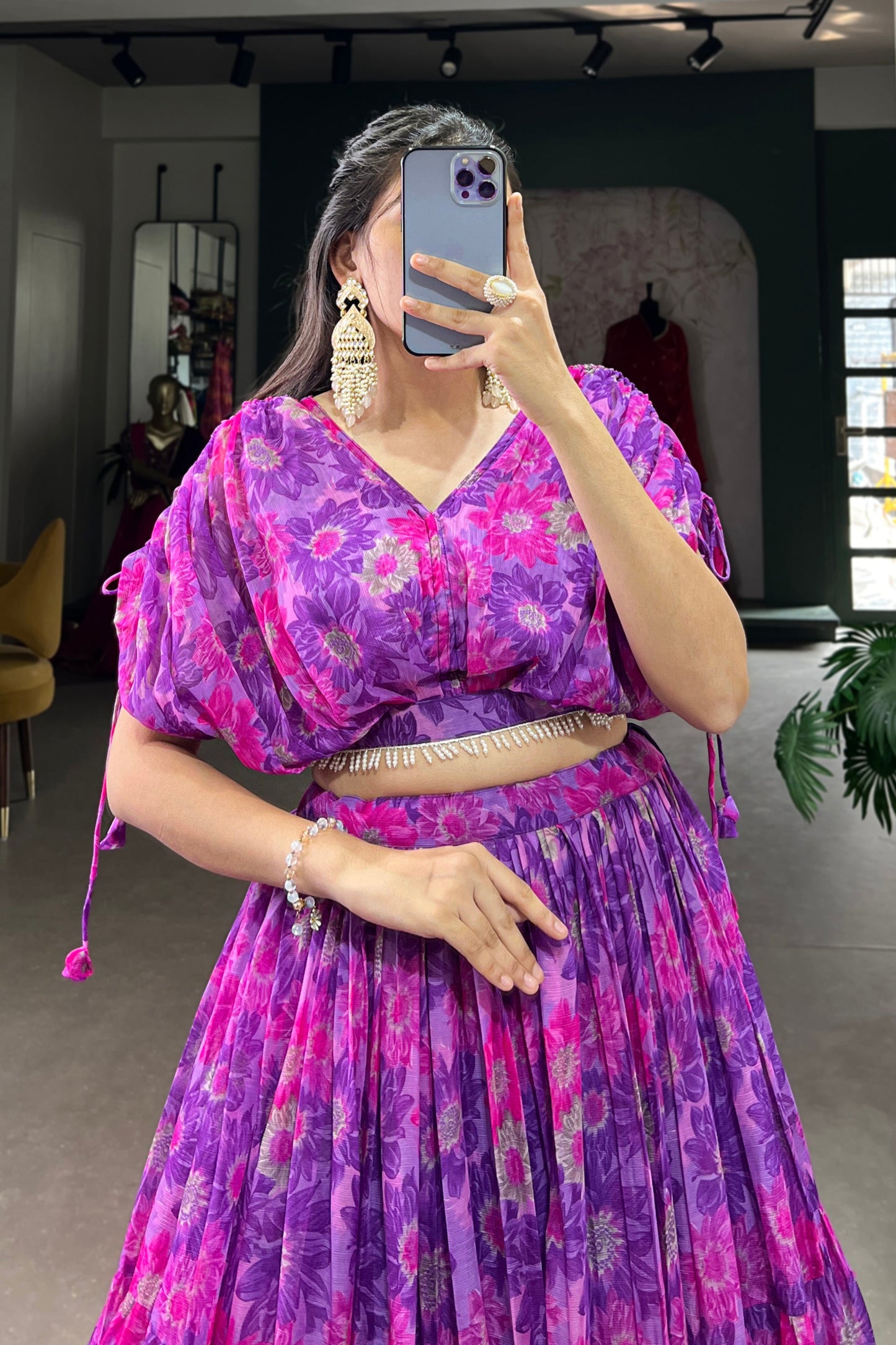 purple lehenga,plus size available,Comfort Fit,Premium Fabric,Express Delivery.