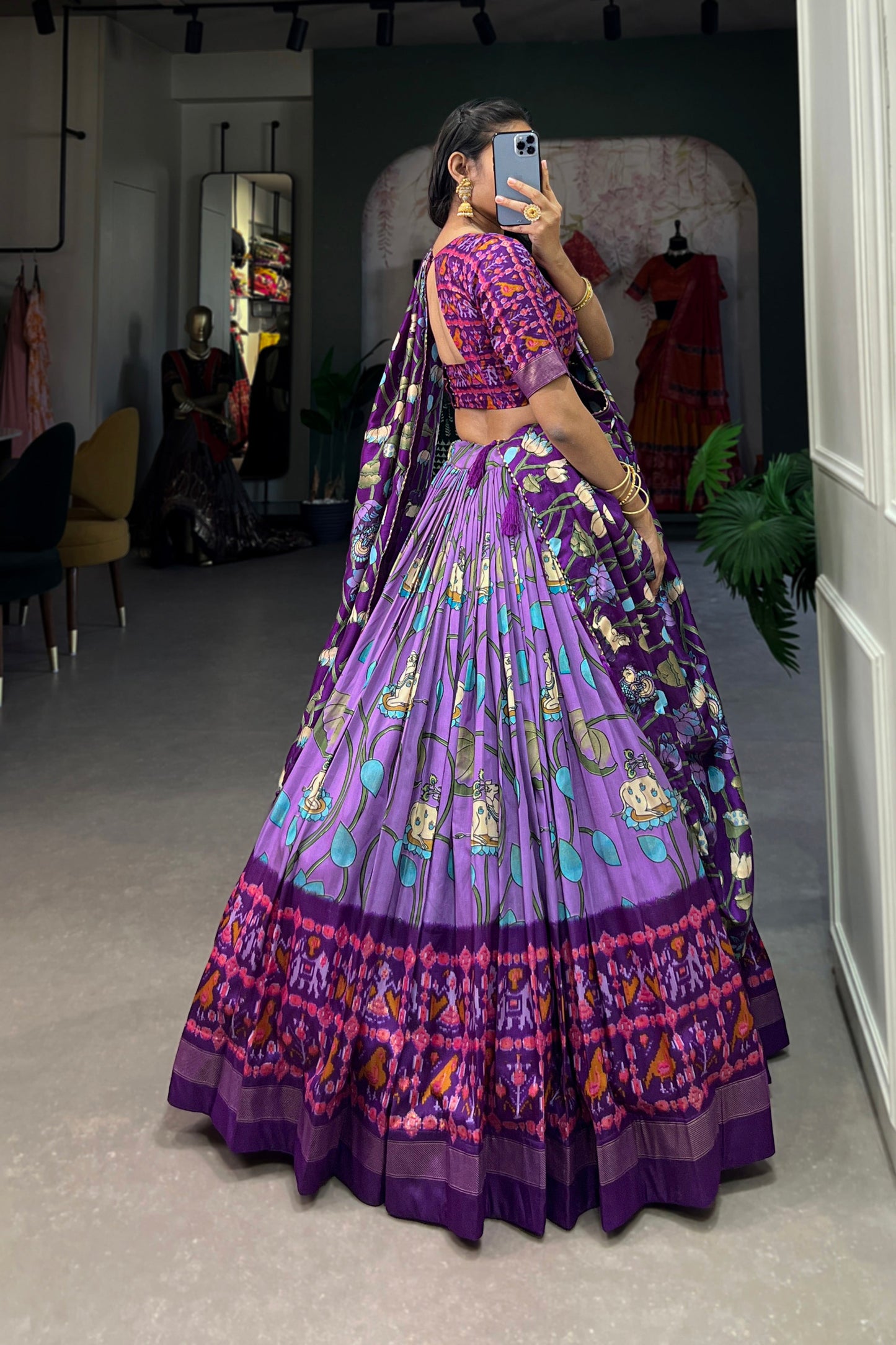 purple lehenga,plus size available,Comfort Fit,Premium Fabric,Express Delivery.
