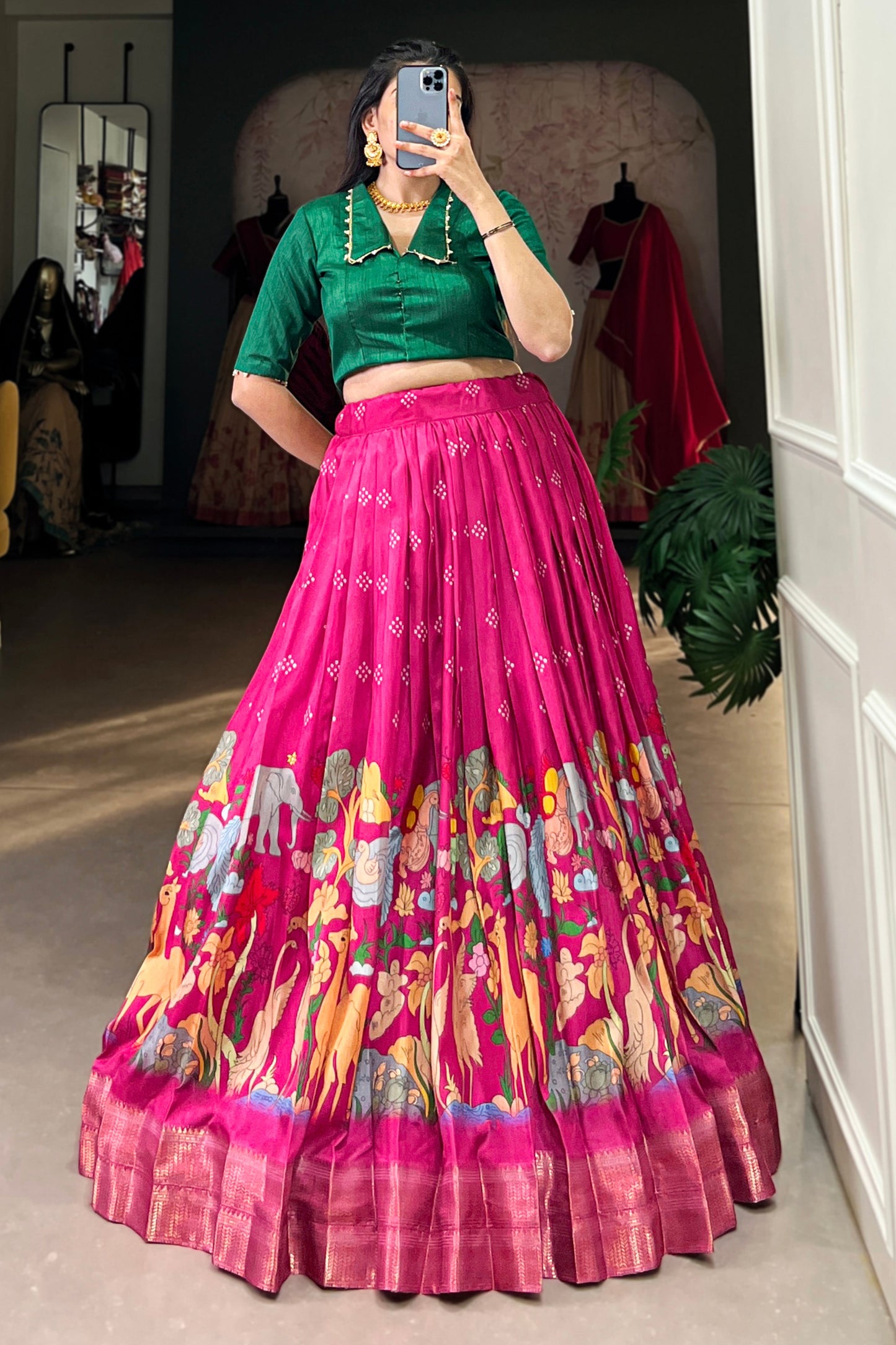 pink lehenga,plus size available,Comfort Fit,Premium Fabric,Express Delivery.