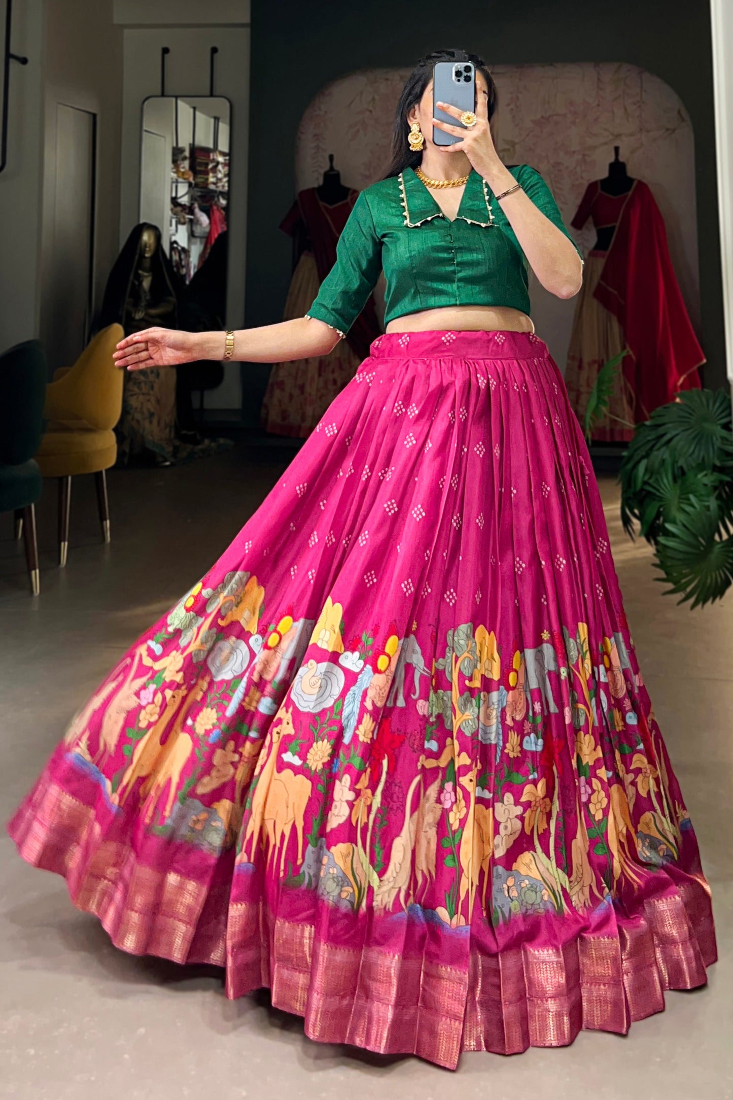 pink lehenga,plus size available,Comfort Fit,Premium Fabric,Express Delivery.