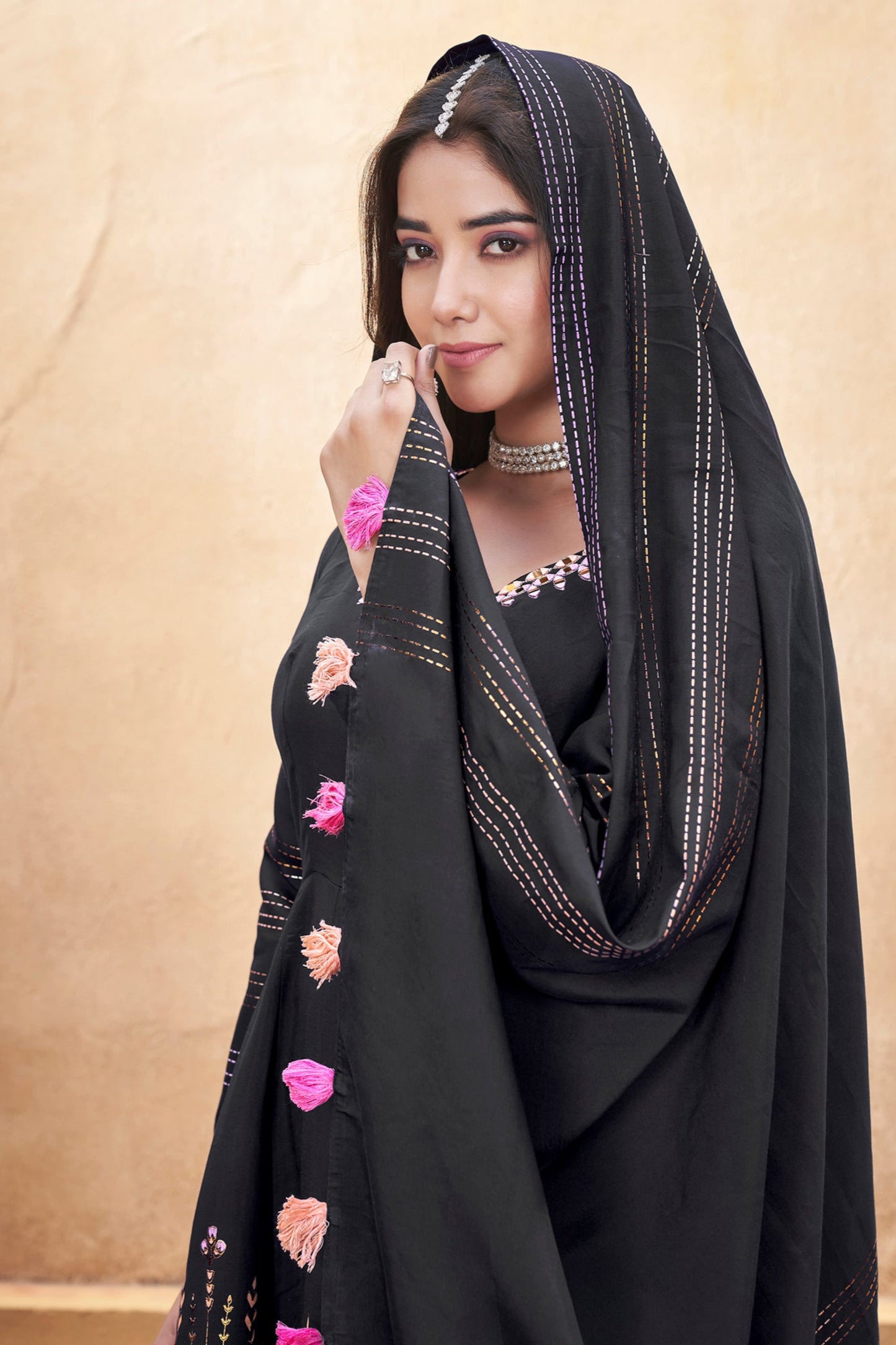 Bridal Anarkali gown with dupatta shipped from USA