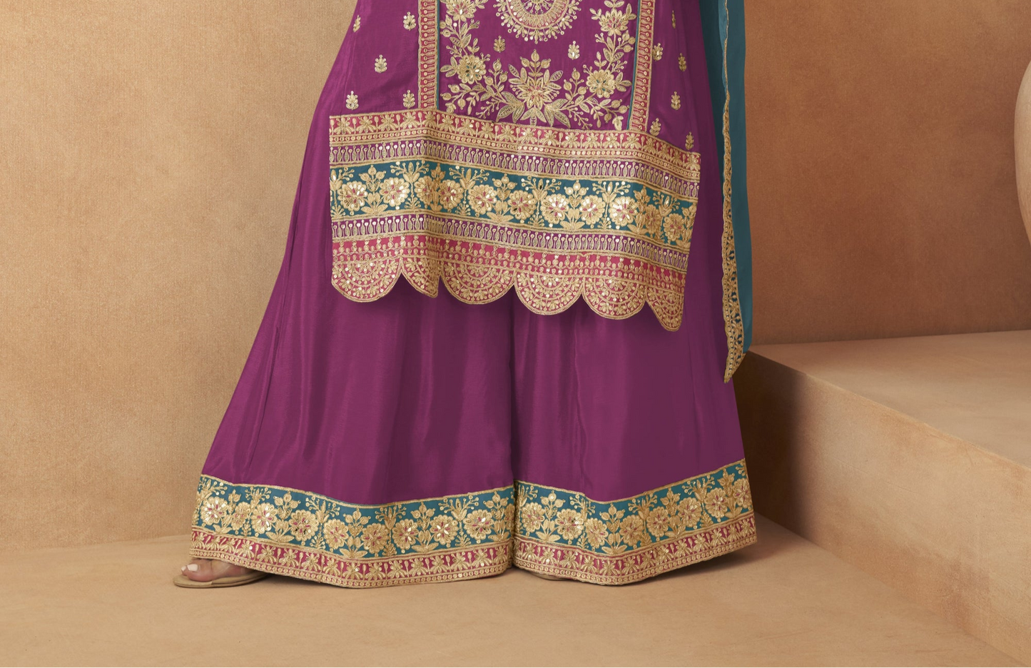 Heavy embroidered Anarkali suit for women USA