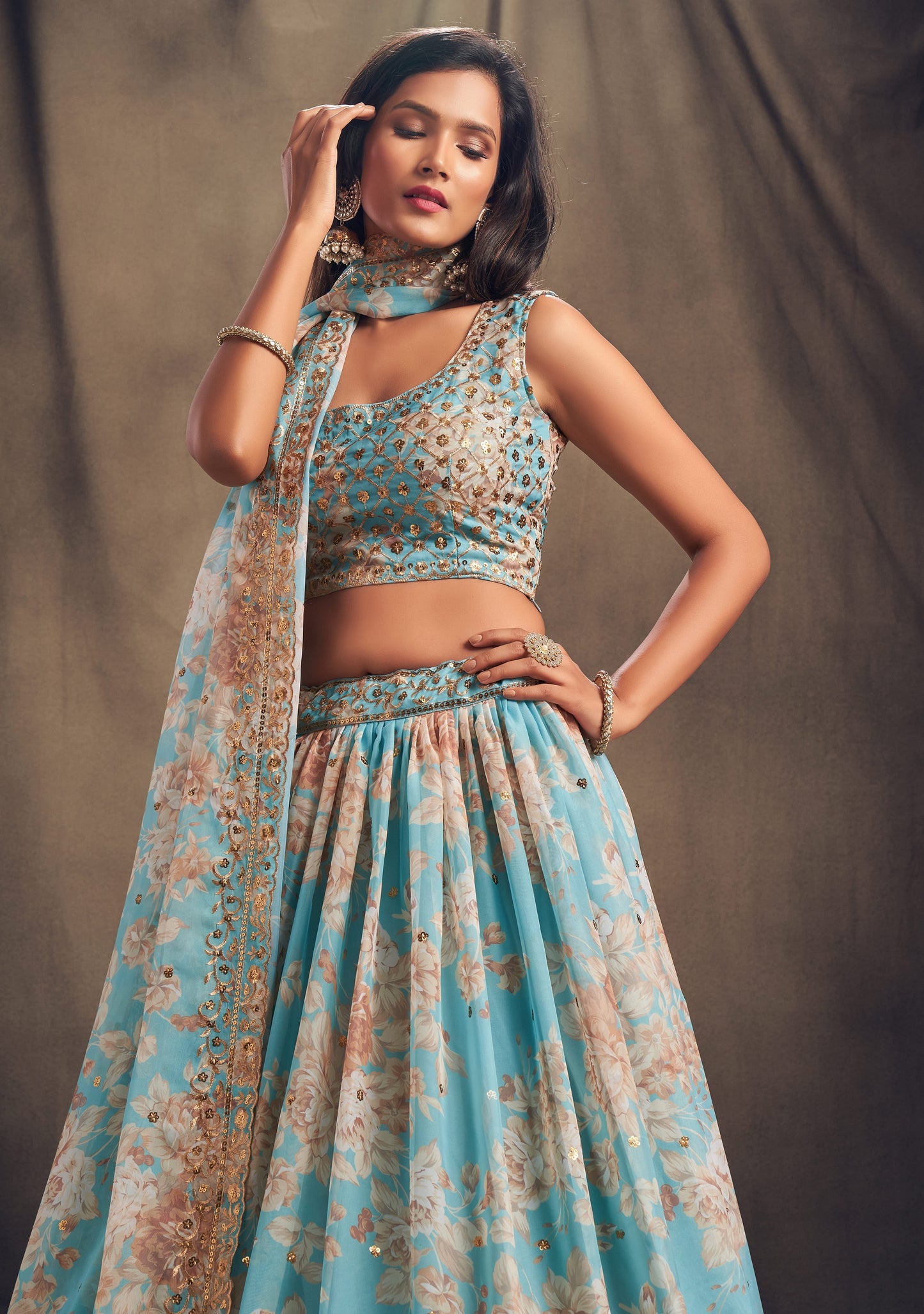 "Dazzling lehengas for Eid and Diwali in the USA."