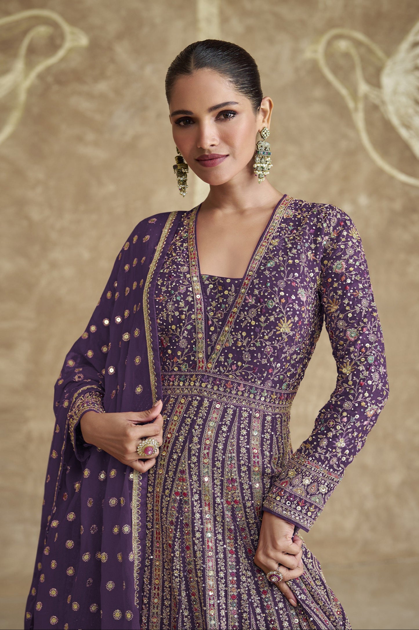 Ready To Wear Anarkali Gown Indian Pakistani Design Long Dress For Special Function Wear
