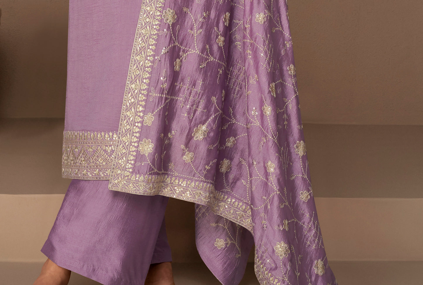 Purple salwar kameez looks royal and elegant. From light to dark purple.