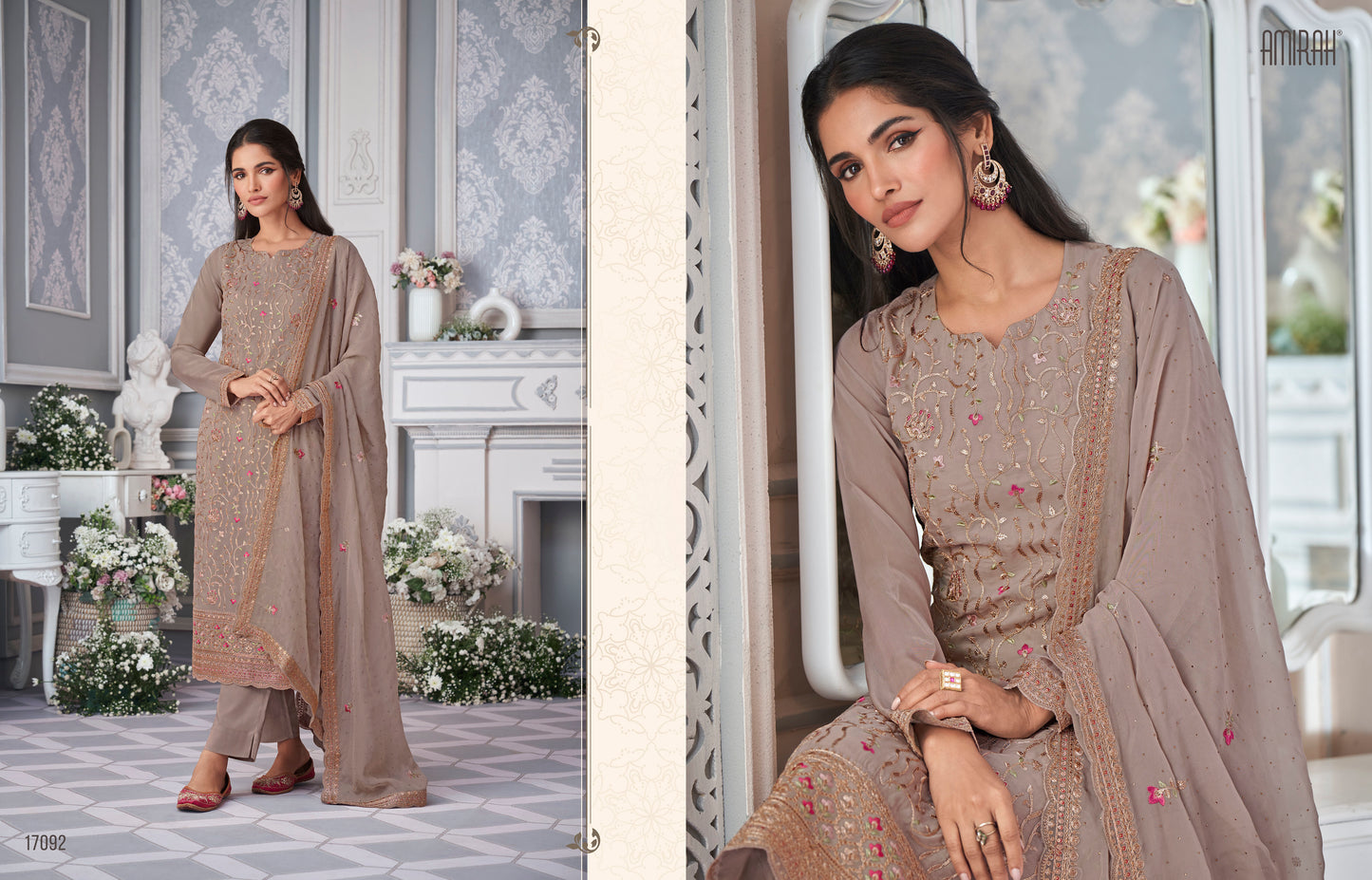 Brown salwar kameez gives a warm, grounded, and earthy feel