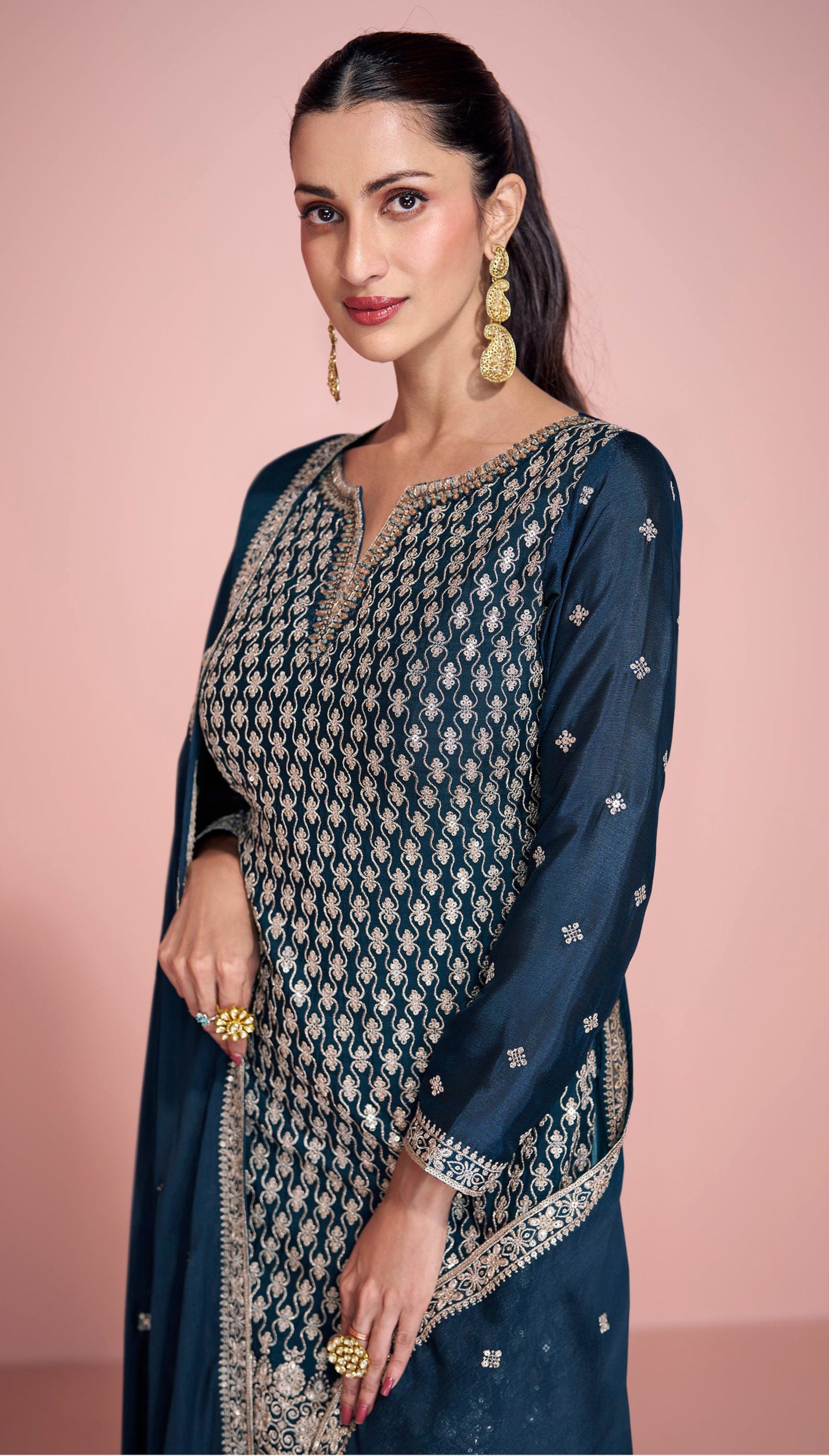 Fancy Sharara Kameez outfit for Diwali functions USA