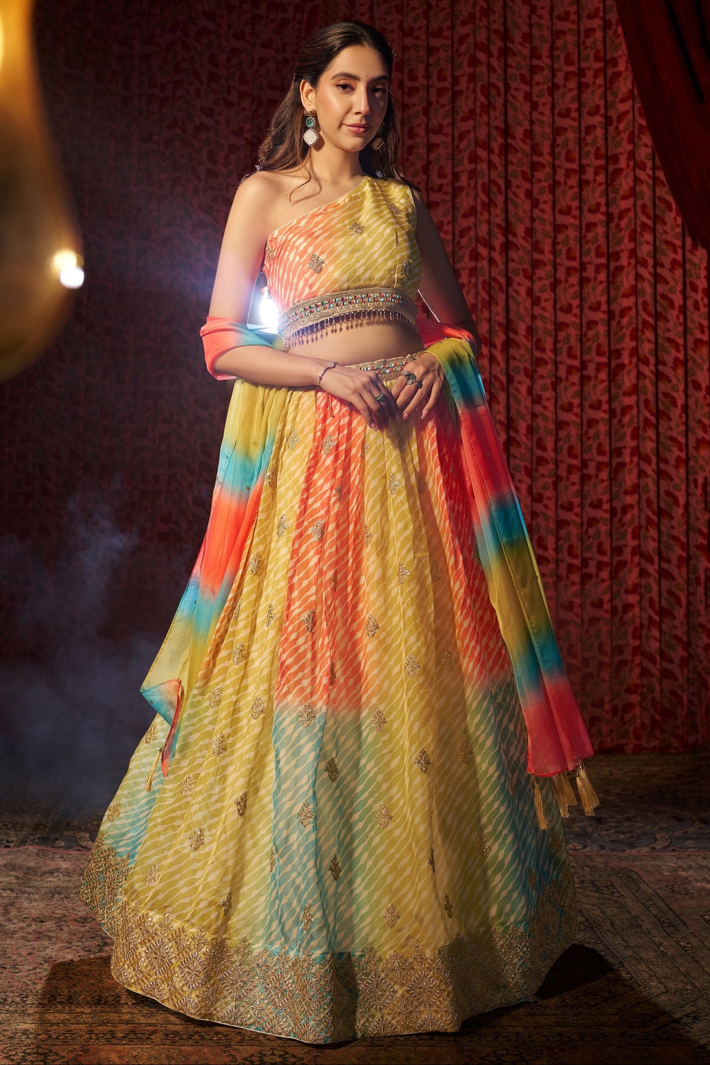 "Lehenga outfits perfect for desi house parties in the U.S."