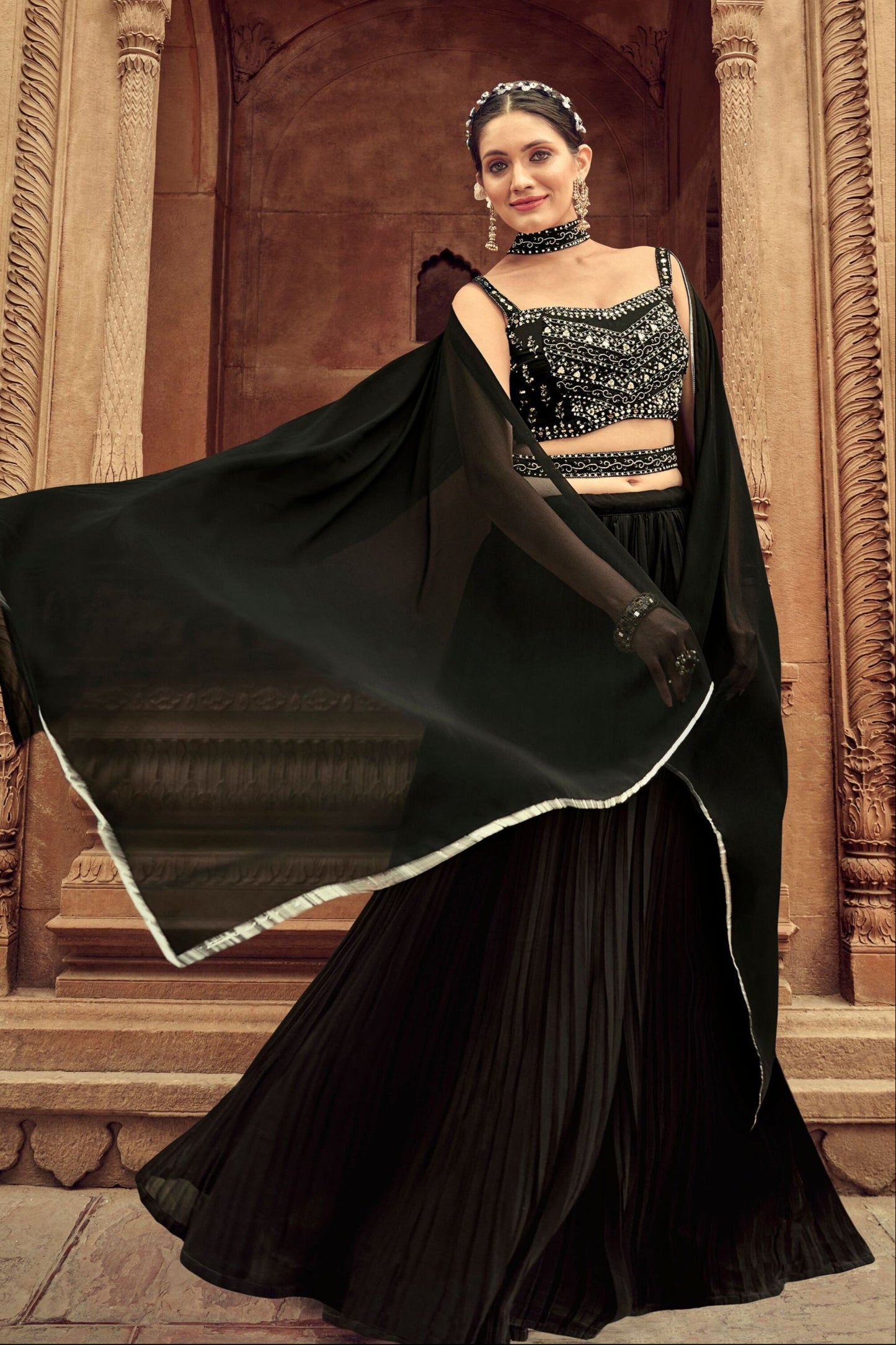"Gorgeous lehengas for Indian events in the U.S."