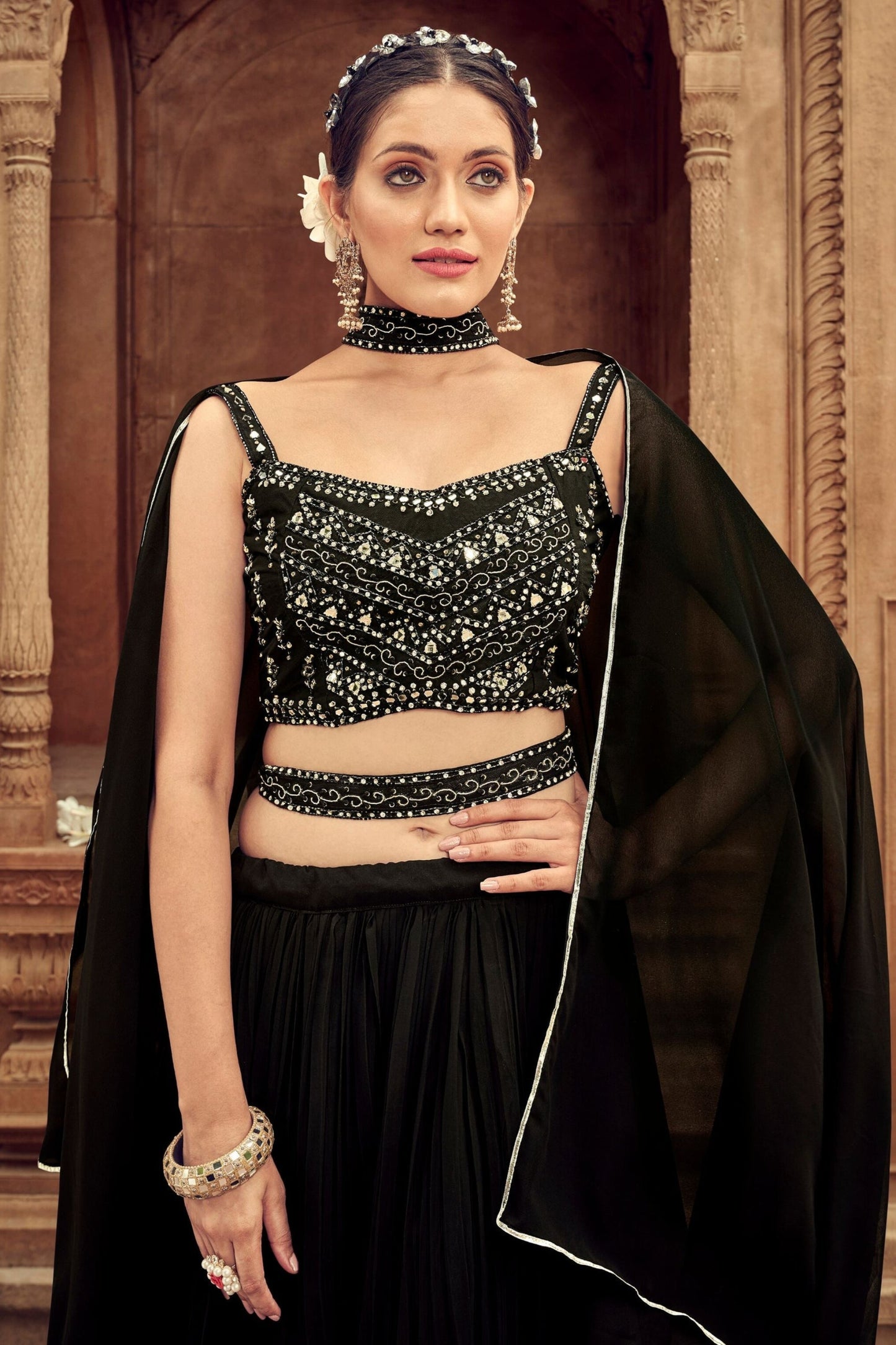 "Gorgeous lehengas for Indian events in the U.S."
