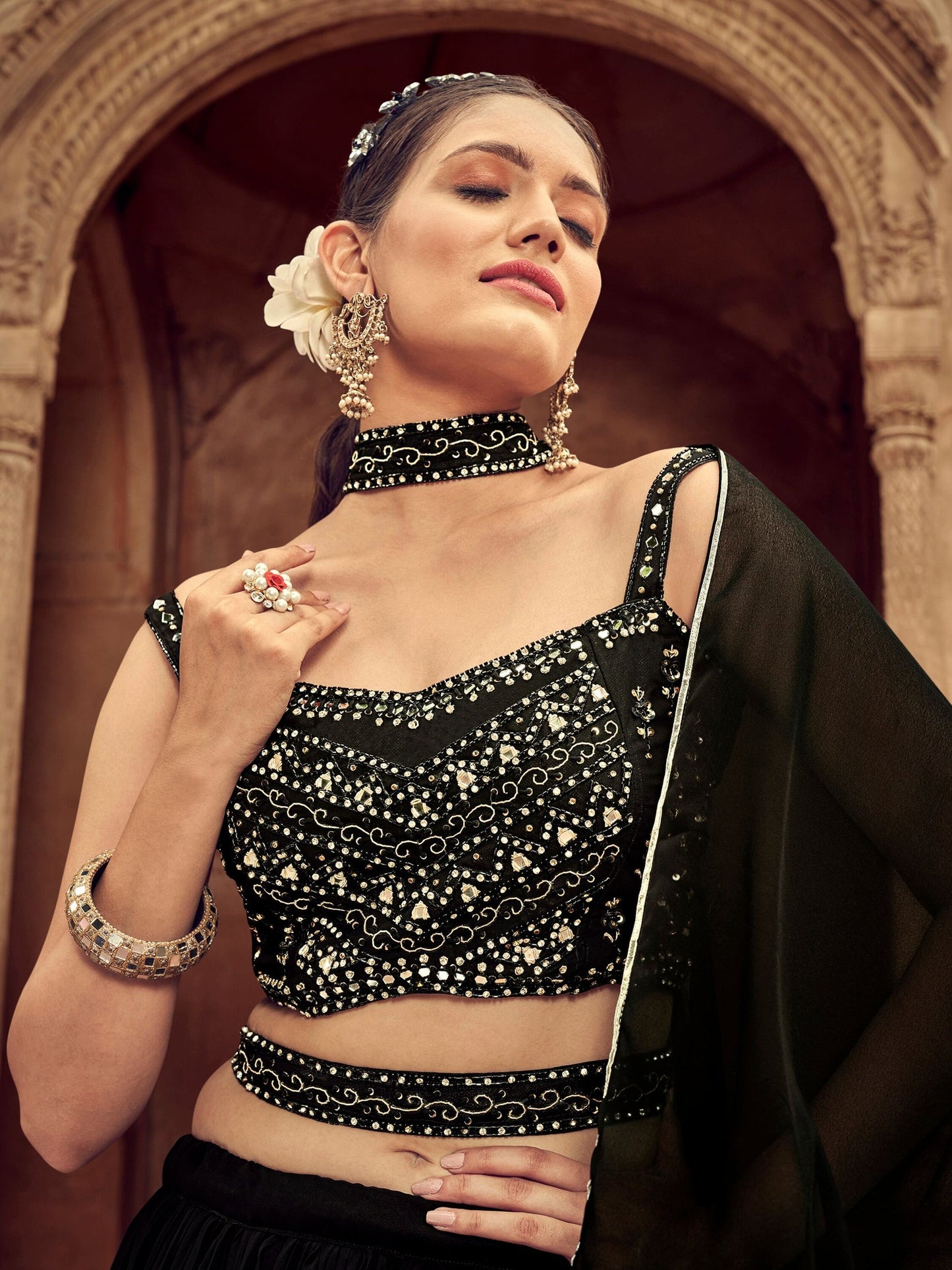 "Gorgeous lehengas for Indian events in the U.S."