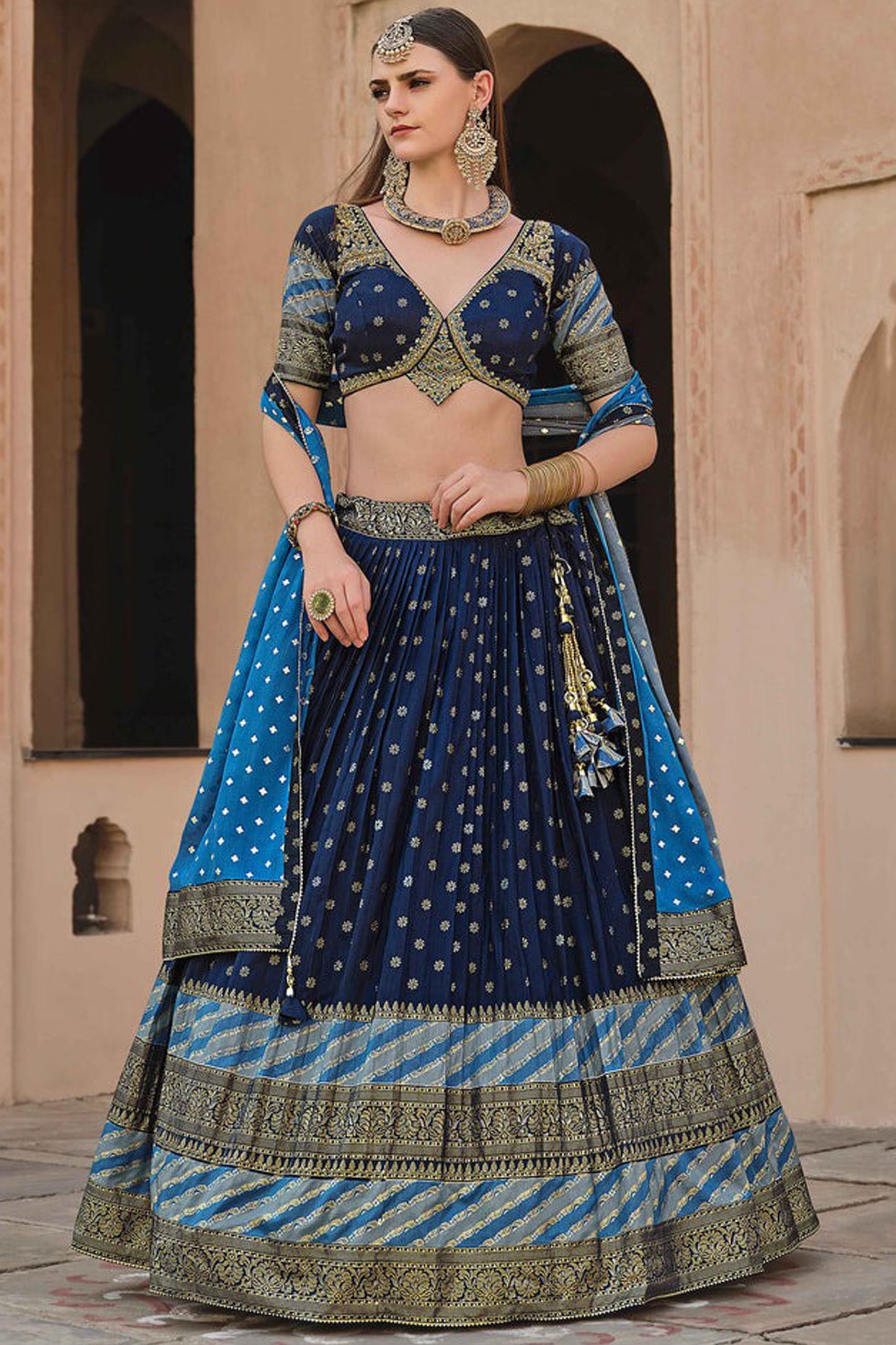 "Lehengas designed for Indian culture in the USA."