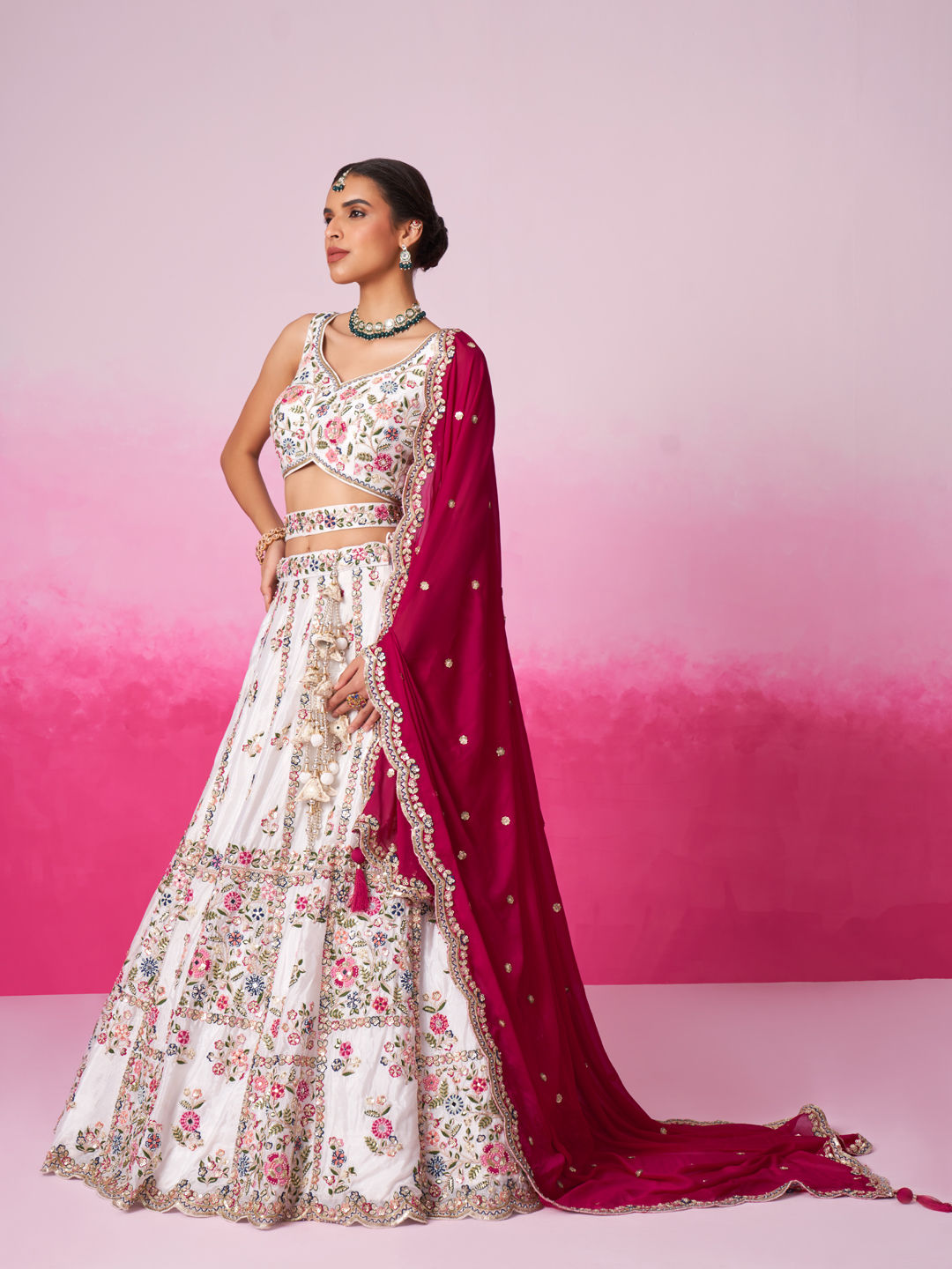 "Gorgeous lehengas for Indian events in the U.S."