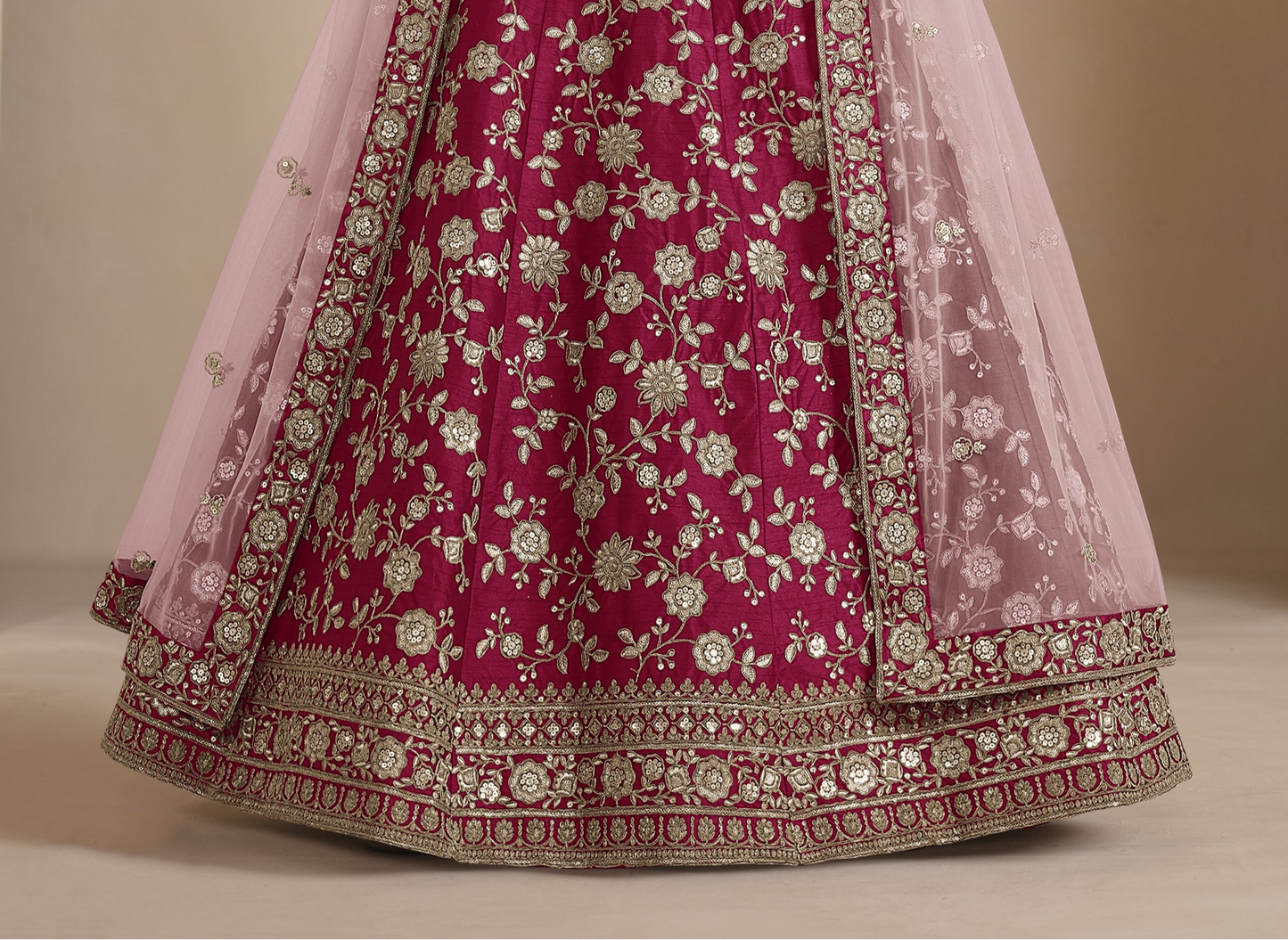 "Elegant lehengas for U.S.-based Indian celebrations."