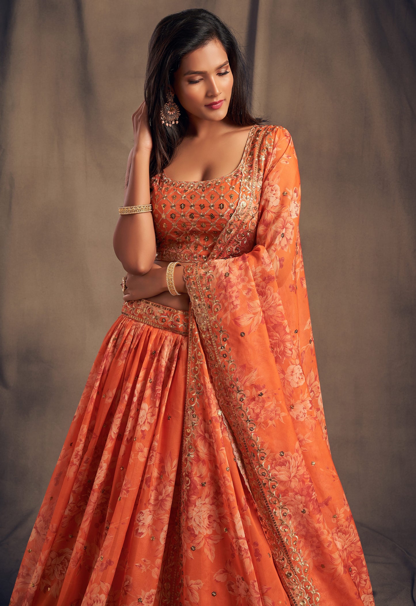 "Desi lehengas for American celebrations."