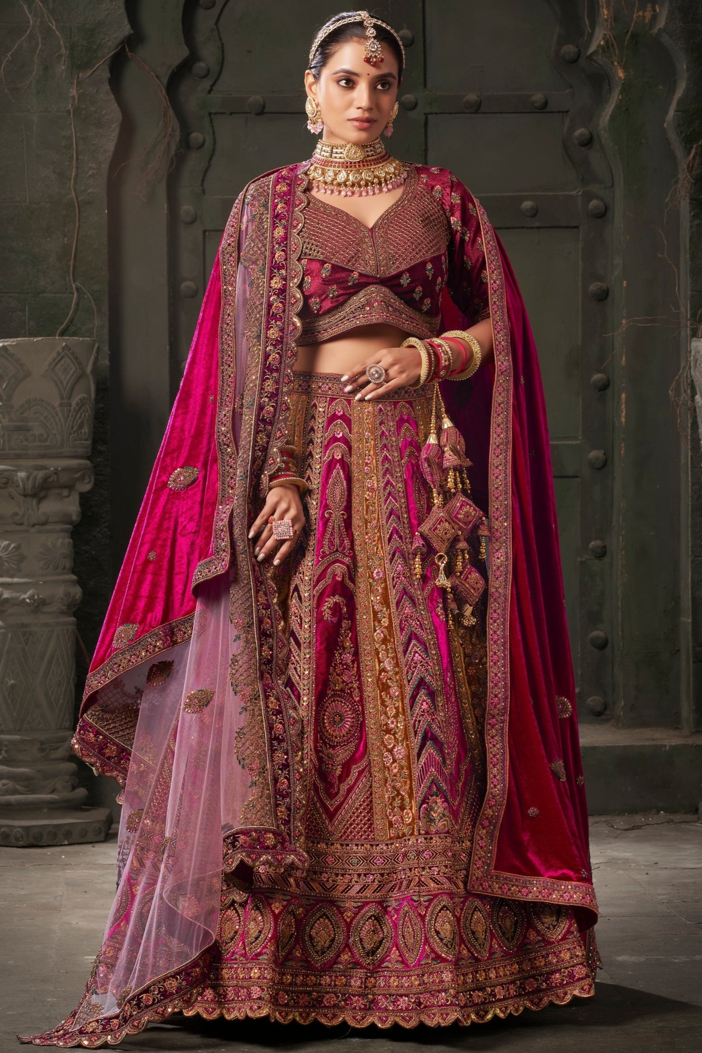"Celebrate Indian roots in the U.S. with our lehengas."