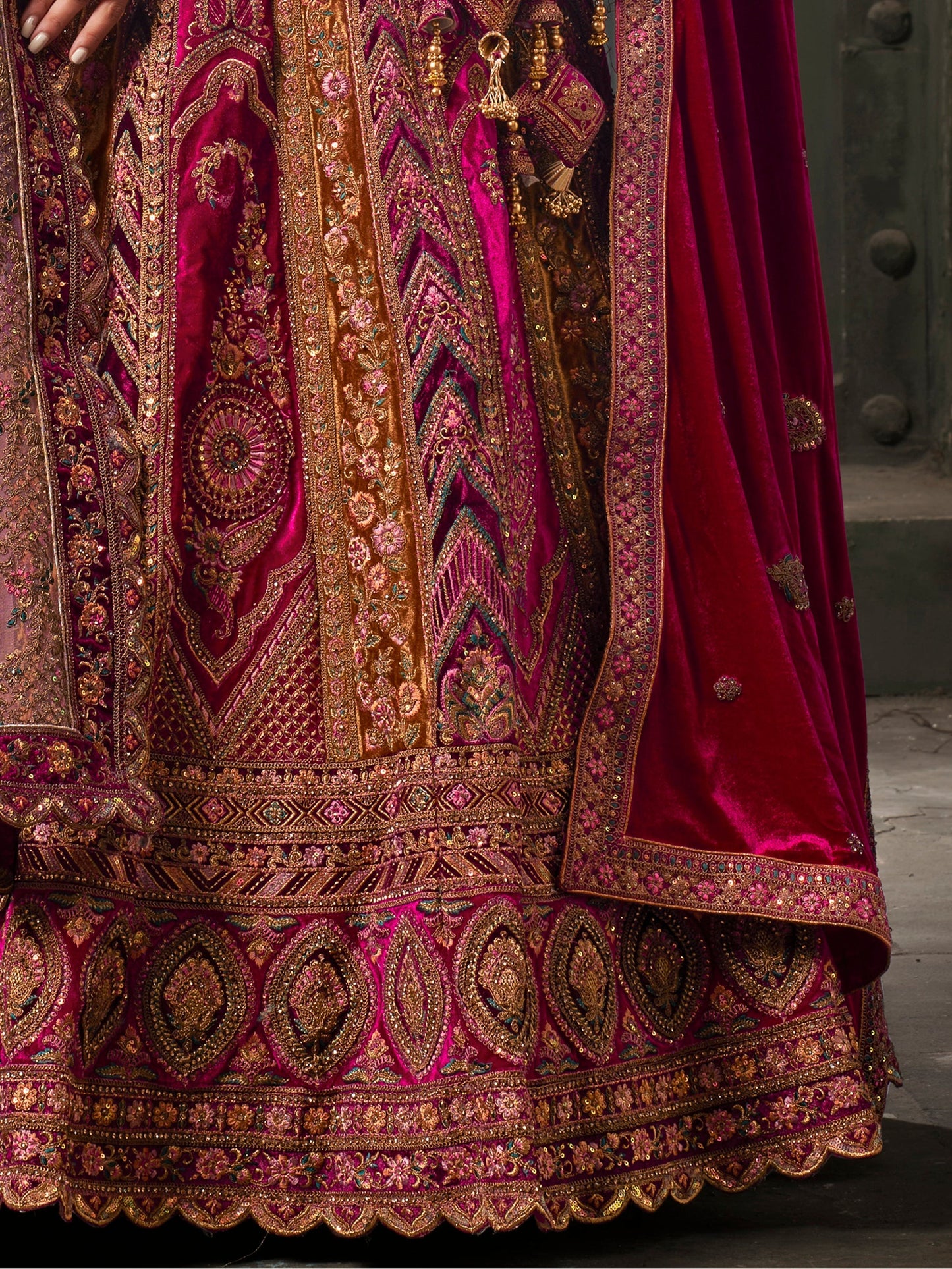 "Celebrate Indian roots in the U.S. with our lehengas."