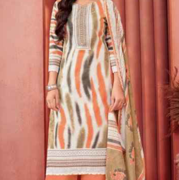 Beautiful Orange Color Shalwar Kameez With Dupatta For Everyday Wear