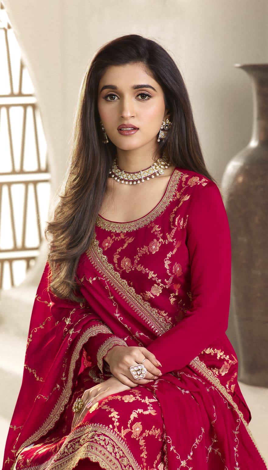 Pakistani Wedding Function Wear Stitched Salwar Kameez Dupatta Suit's