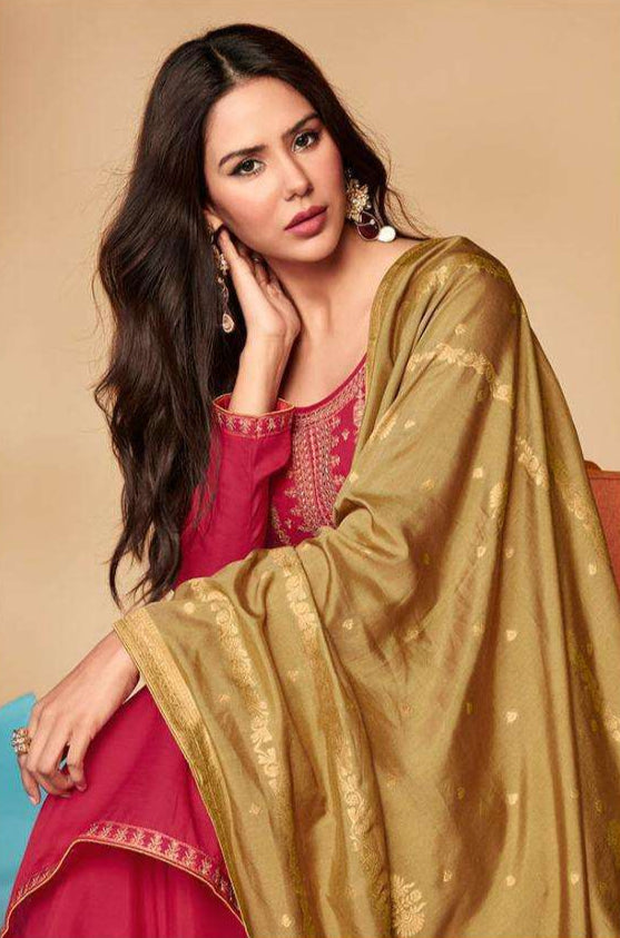 Premium Pink Color Salwar Kameez Suit With Dupatta For Religious Ceremonies And Special Occasions