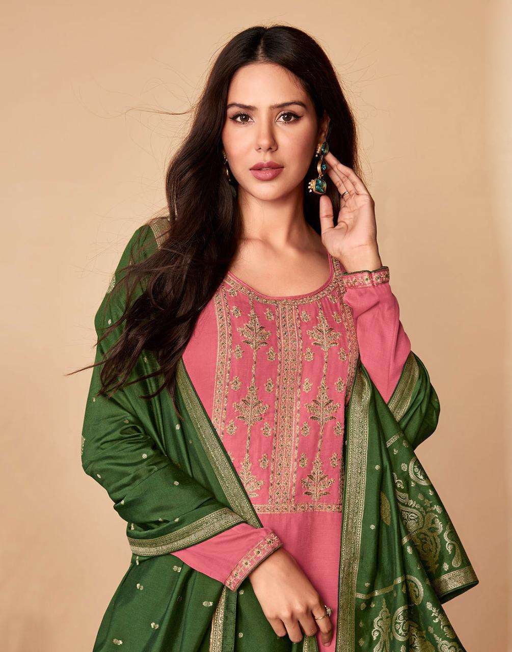Trendy Light Pink Color Salwar Kameez Suit With Dupatta For Evening Wear