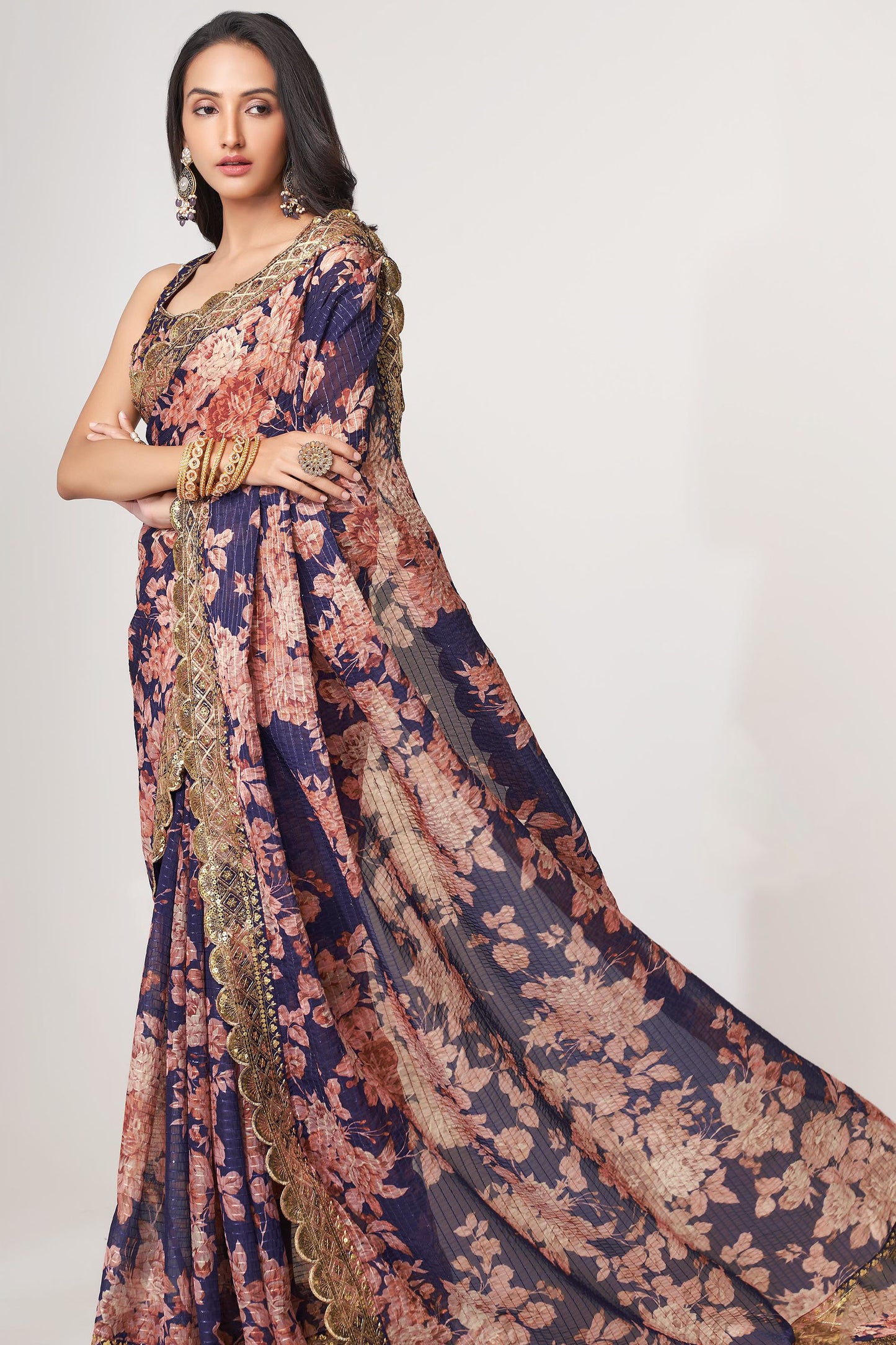 Purple Saree radiates royalty and grace – made for grand celebrations and stylish evenings.