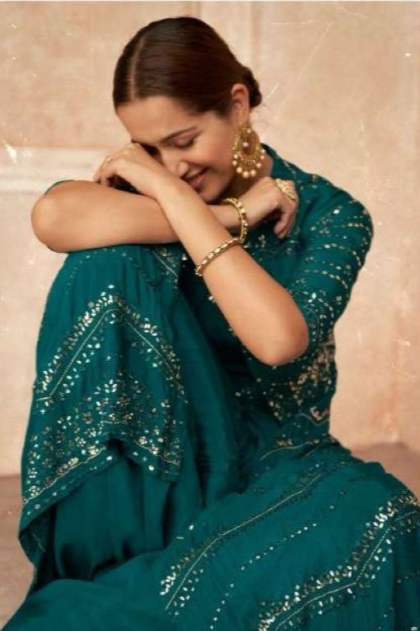 Beautiful Teal Green Color Heavy Georgette Jacket Lehenga Ready To Wear For Haldi, Mahendi, Ring Ceremony And Marriage