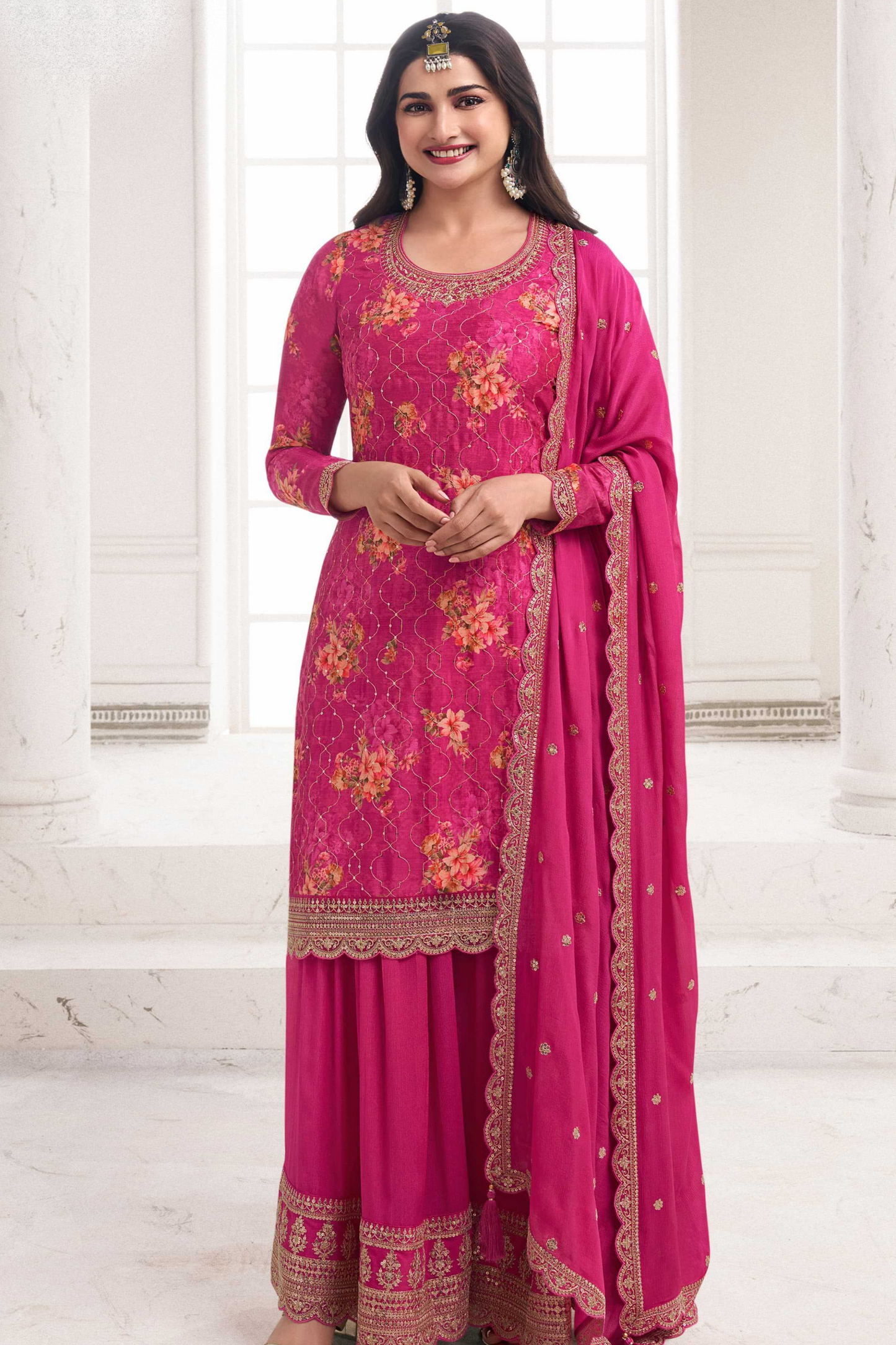 Designer Engagement Party Wear Stitched Salwar Kameez with Dupatta