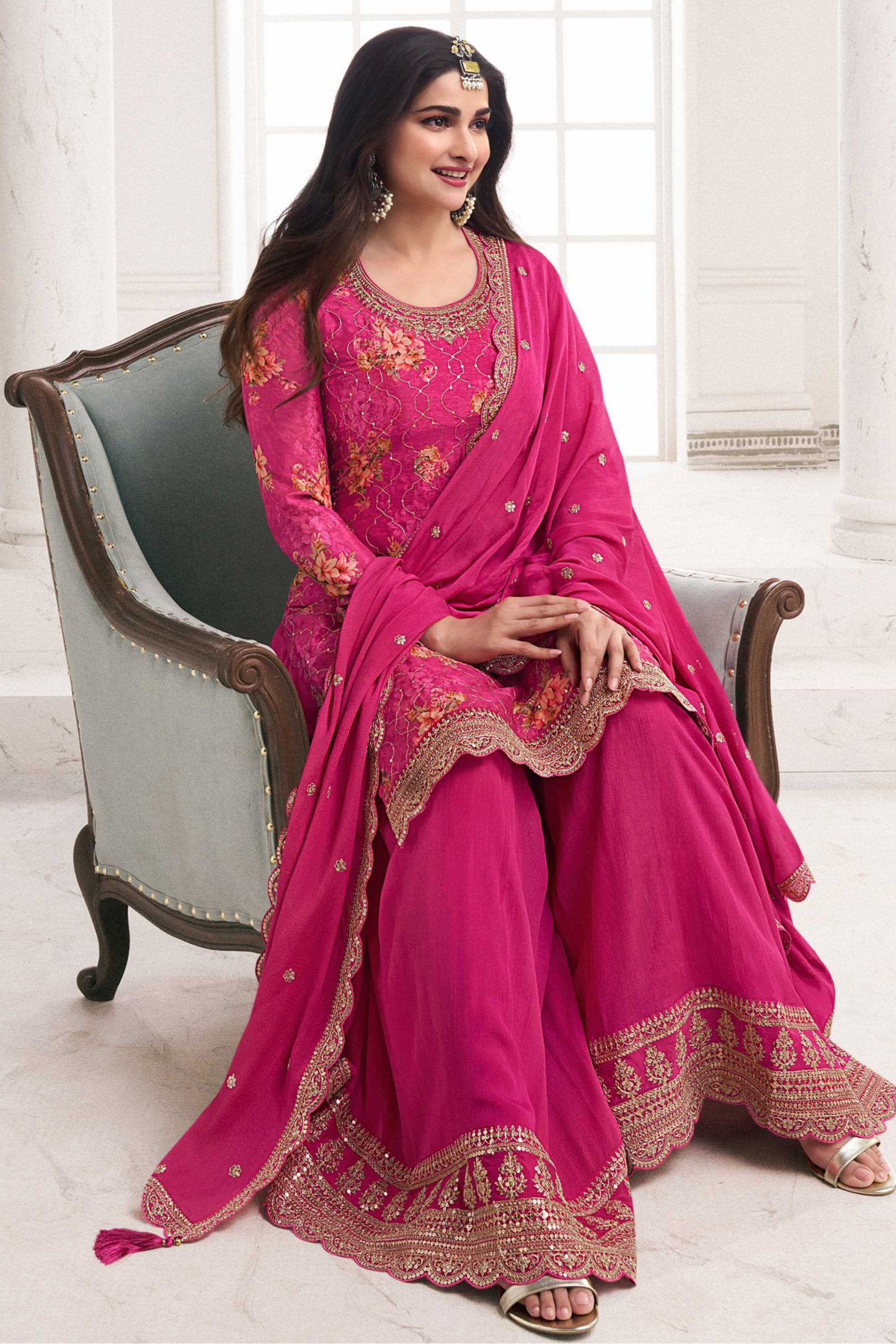 Designer Engagement Party Wear Stitched Salwar Kameez with Dupatta