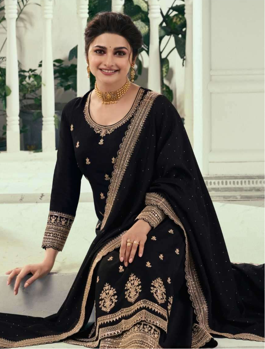 Traditional Party Wear Stylish Salwar Kameez Palazzo with Dupatta