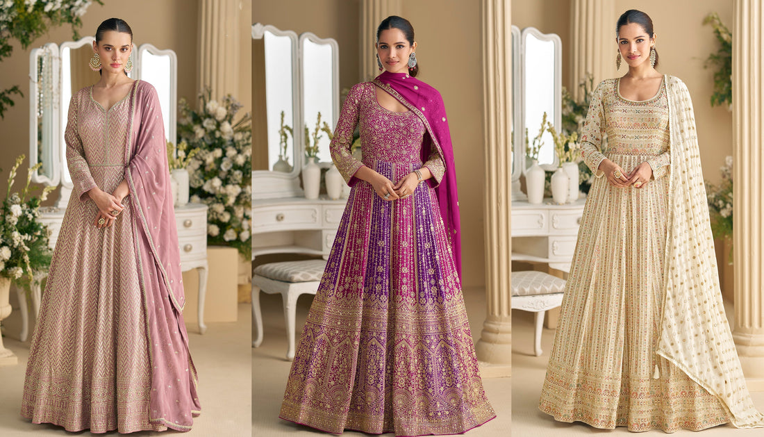 Latest Anarkali Gown Trends For Women In USA - Designer Indian Ethnic Wear Collection featuring modern styles and traditional designs