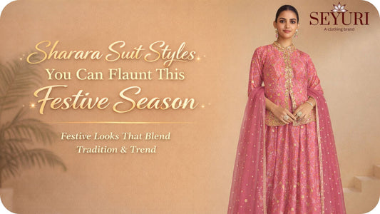 Pink festive sharara suit with embroidery – sharara suit styles for festive season by Seyuri