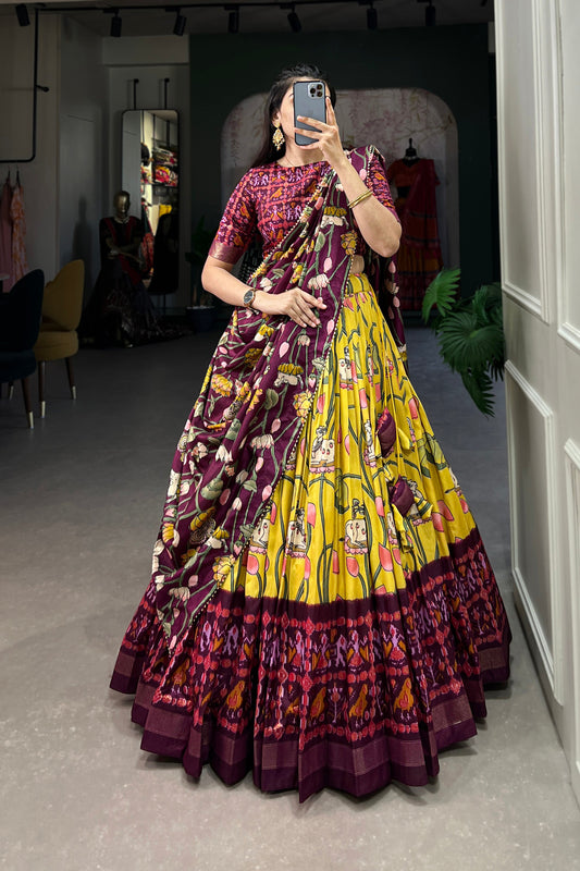 yellow lehenga,plus size available,Comfort Fit,Premium Fabric,Express Delivery.