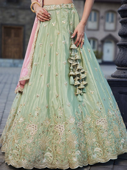 Roka Nikah Wear Pakistani Indian Outfit Embroidery Work Lehenga Choli Suit With Chiffon Dupatta