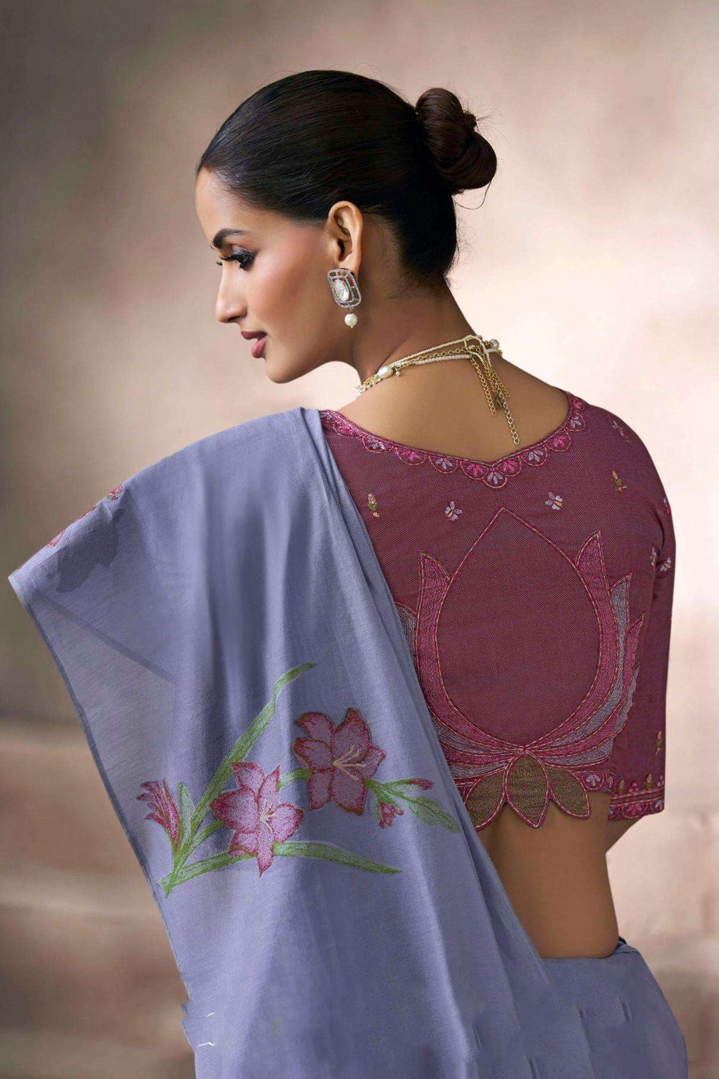 Newest Stylish Beautiful Designer Saree With Blouse Wedding-Reception